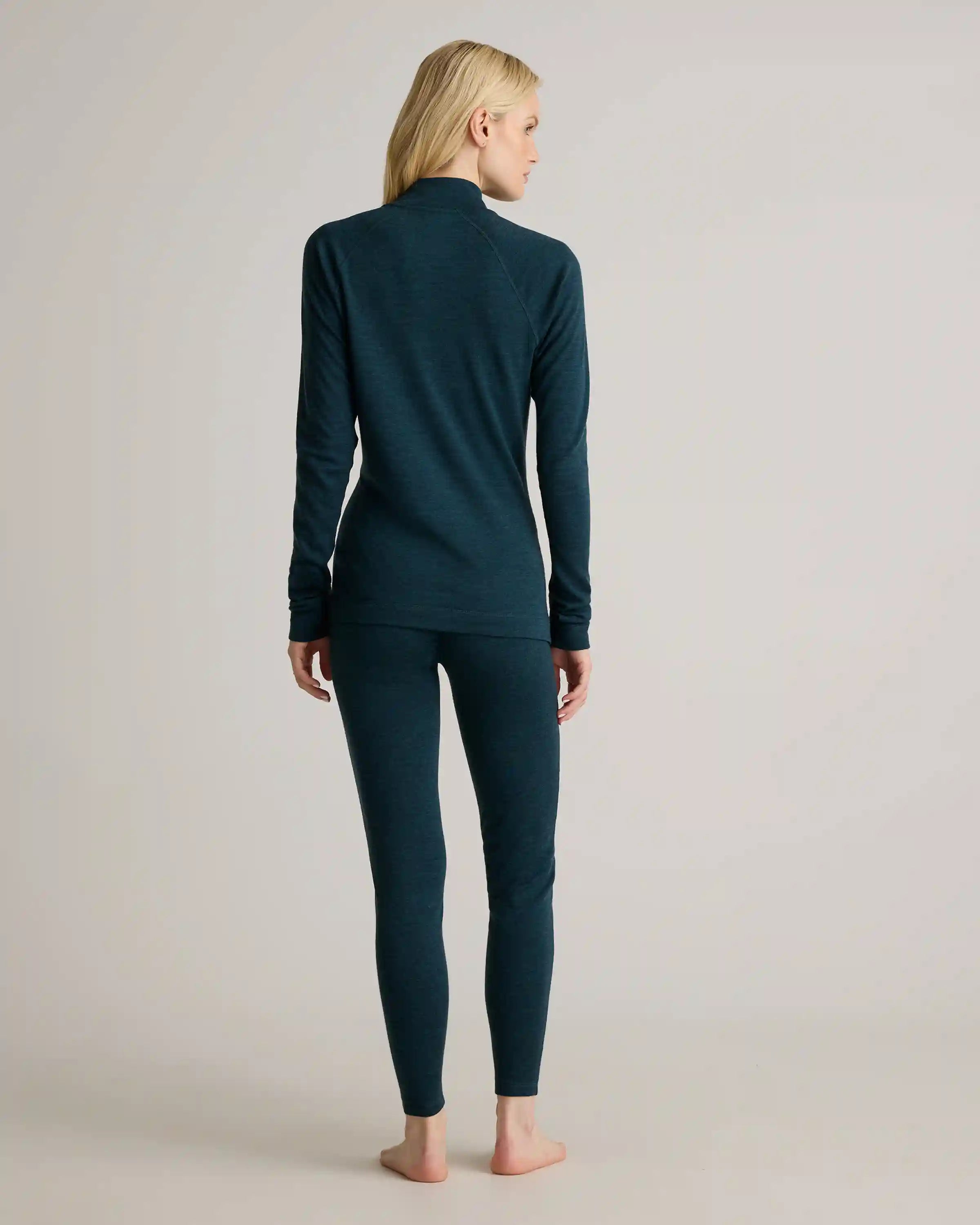 100% Merino Wool Cold Weather Base Layer 1/4 Zip