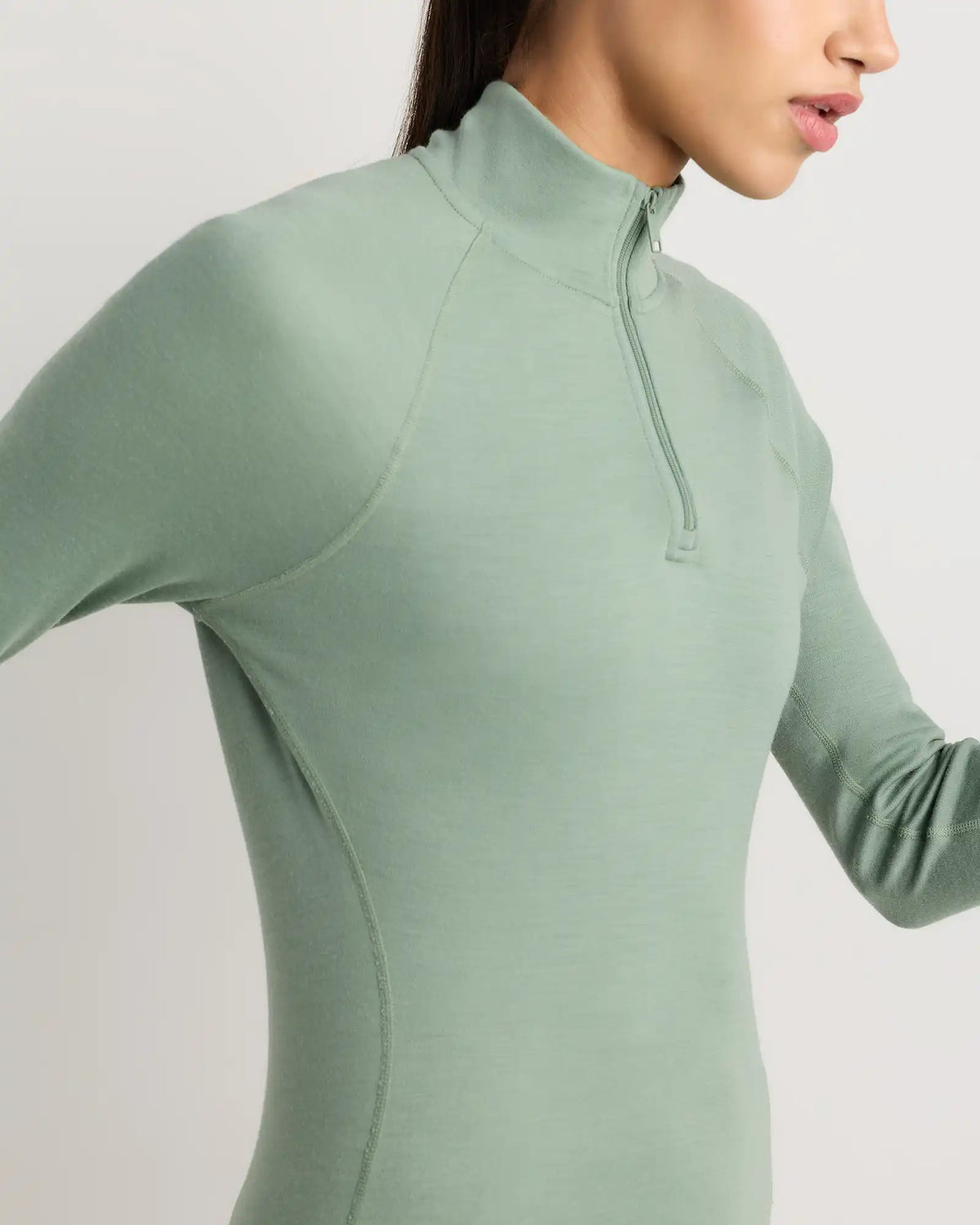 100% Merino Wool Cold Weather Base Layer 1/4 Zip