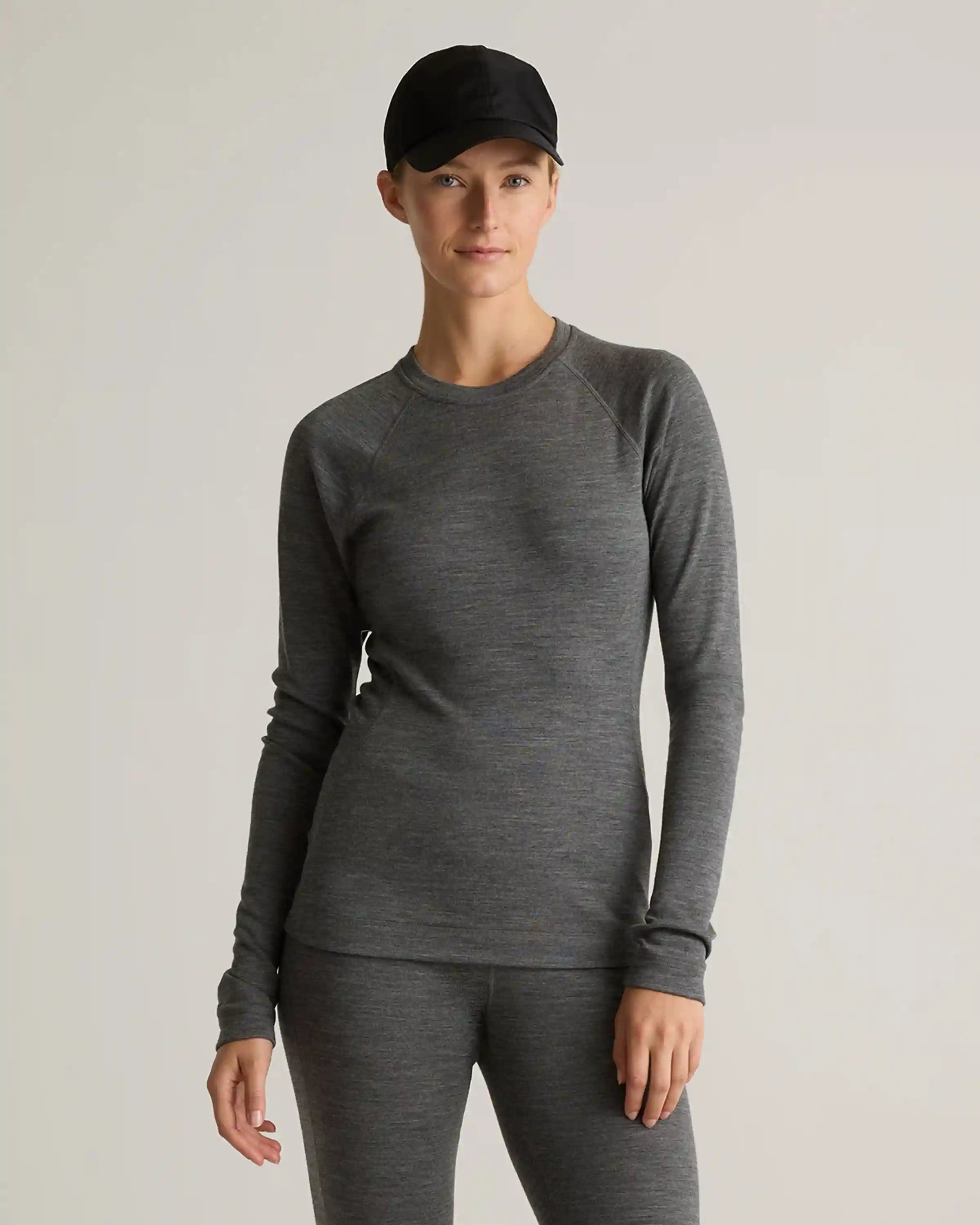 100% Merino Wool Cold Weather Base Layer Crew
