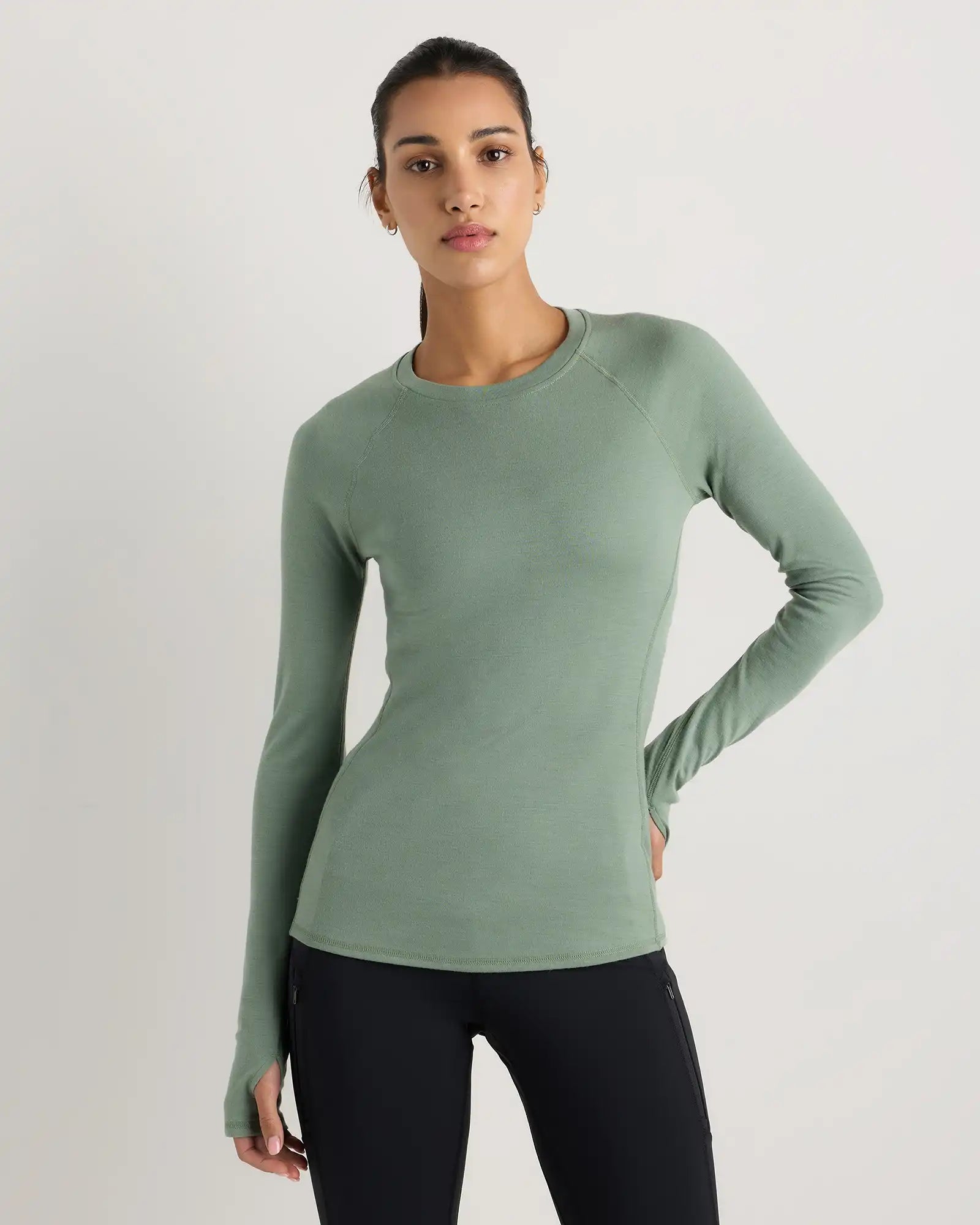 100% Merino Wool Cold Weather Base Layer Crew