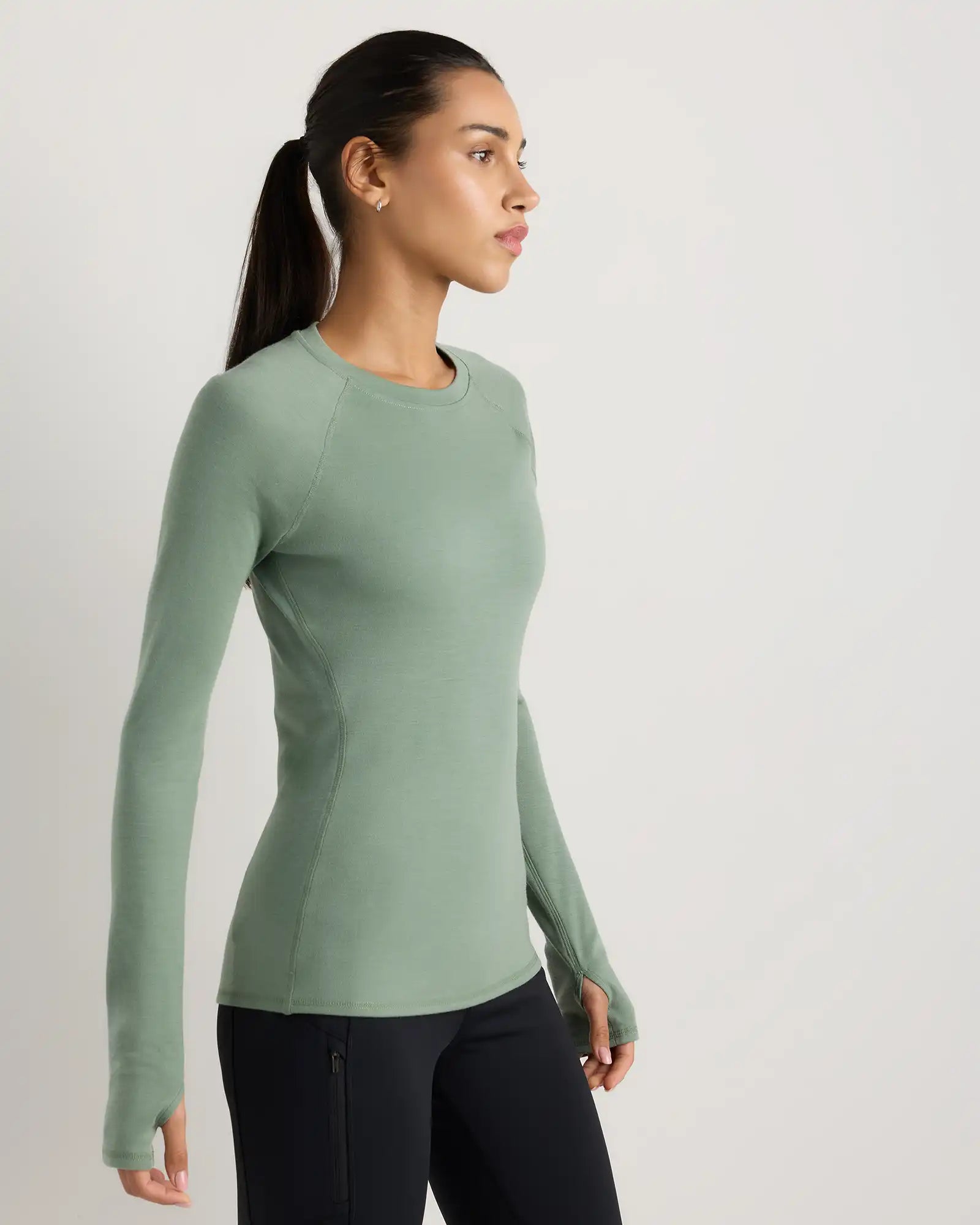 100% Merino Wool Cold Weather Base Layer Crew