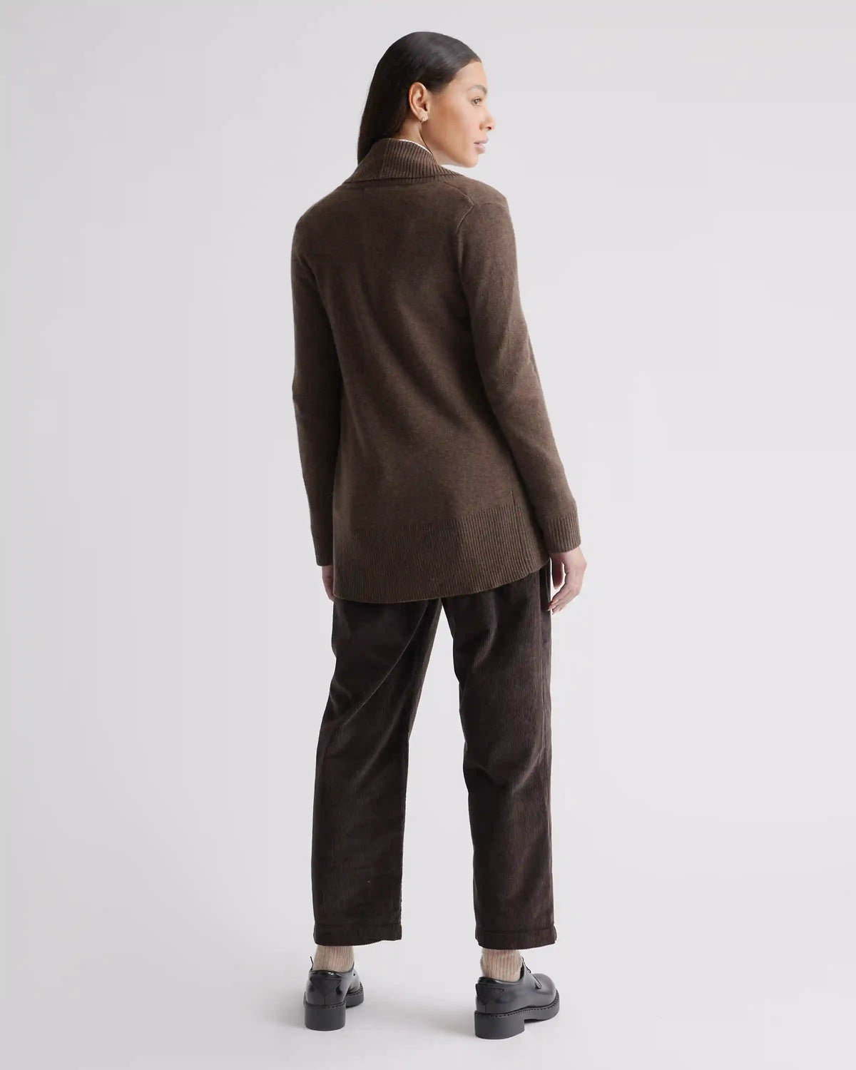 Mongolian Spring Cashmere Open Cardigan Sweater