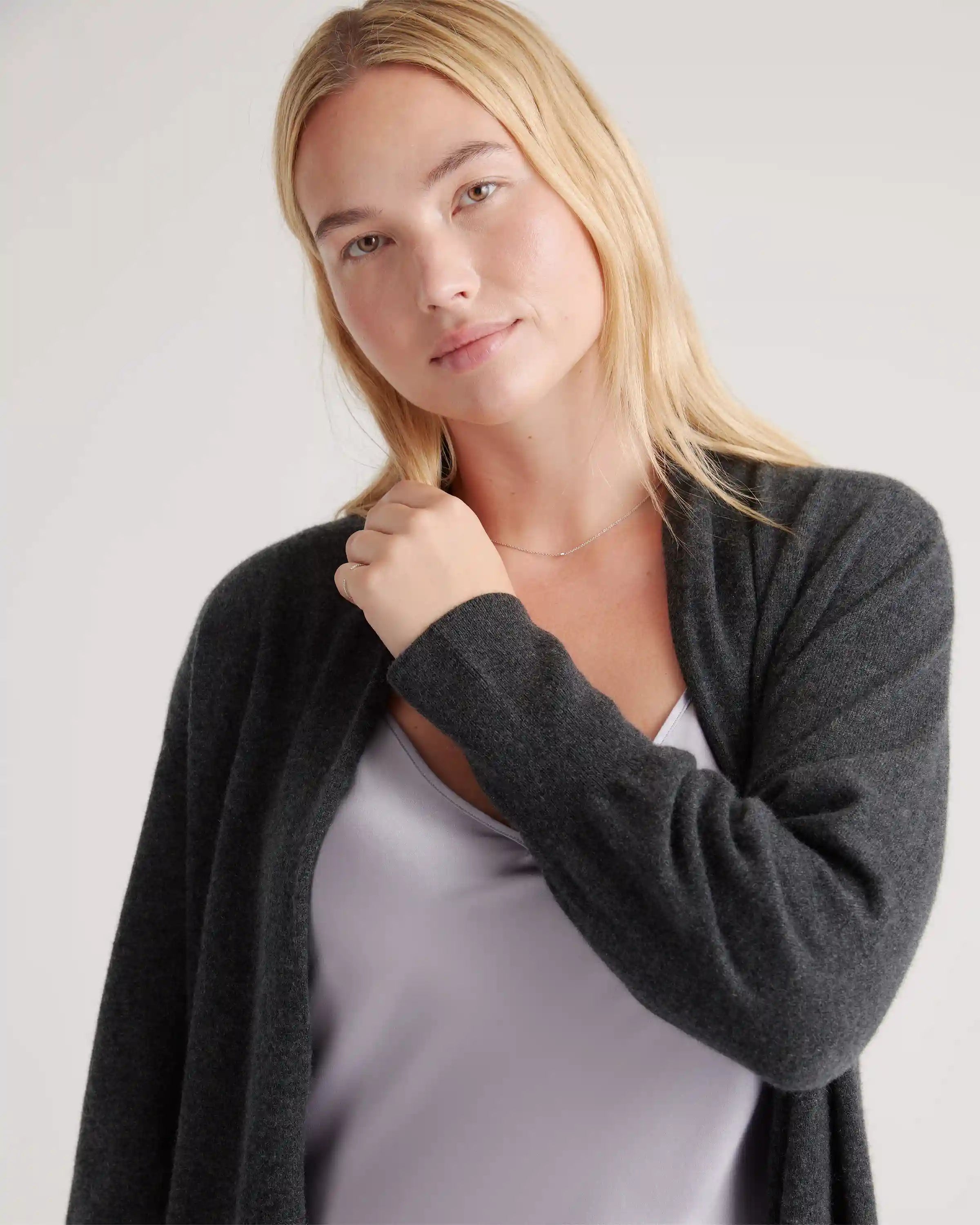 Mongolian Cashmere Duster Cardigan Sweater