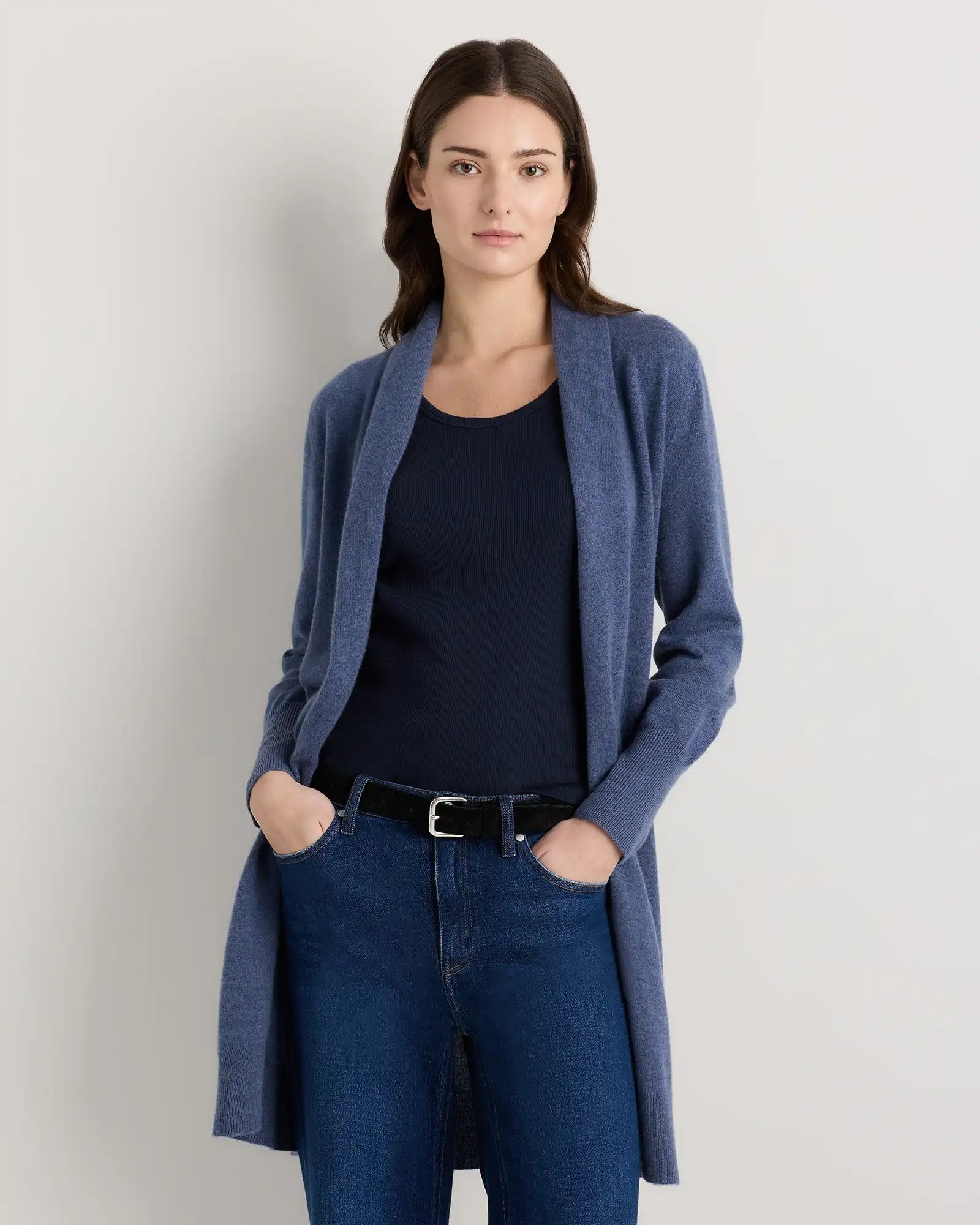 Mongolian Cashmere Duster Cardigan Sweater