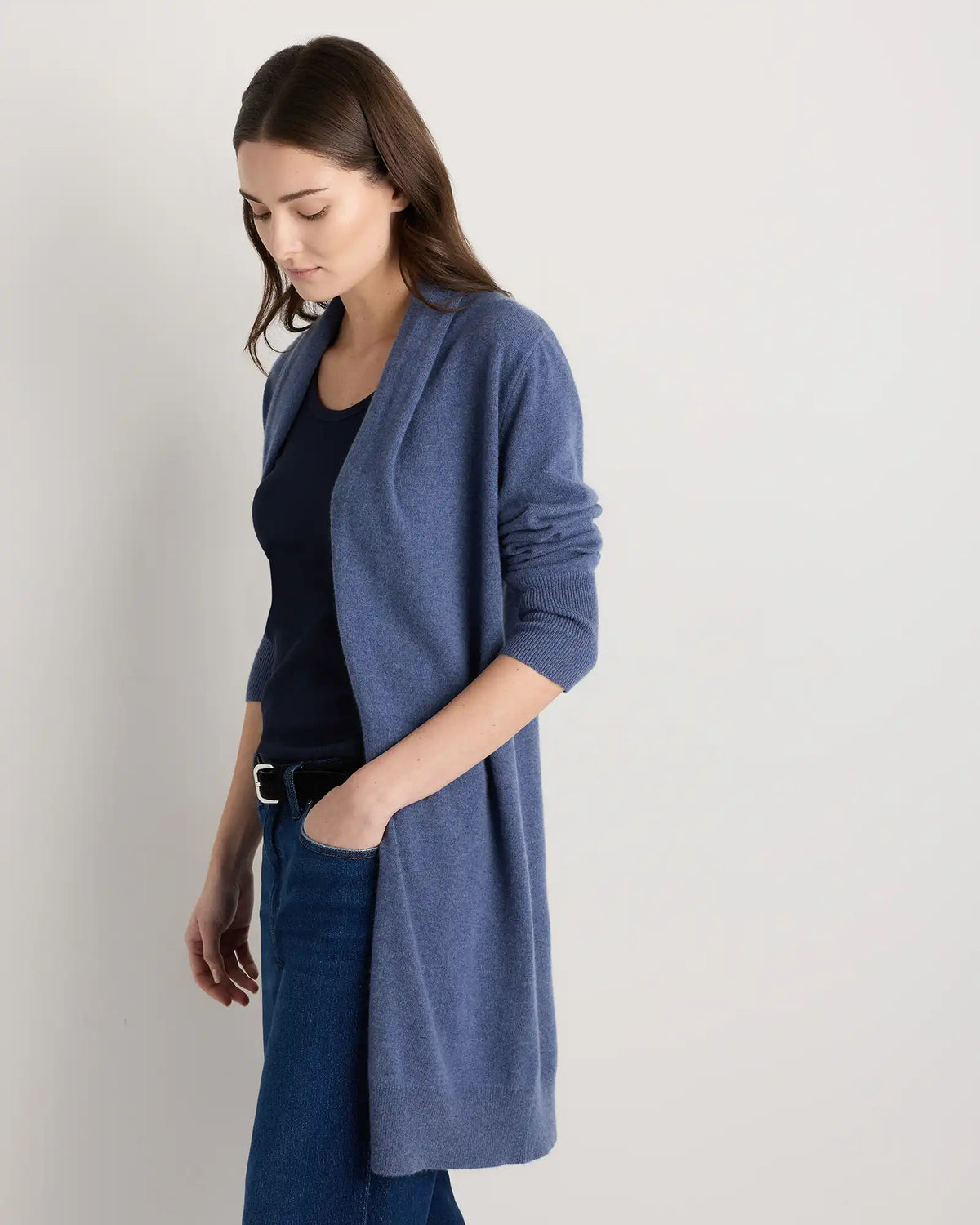Mongolian Cashmere Duster Cardigan Sweater