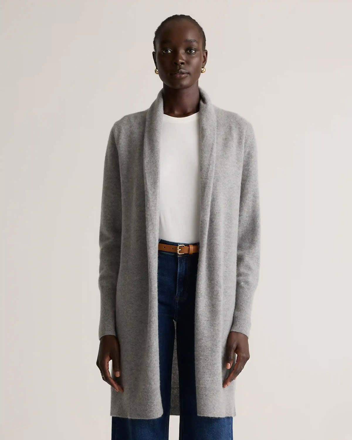 Mongolian Cashmere Duster Cardigan Sweater