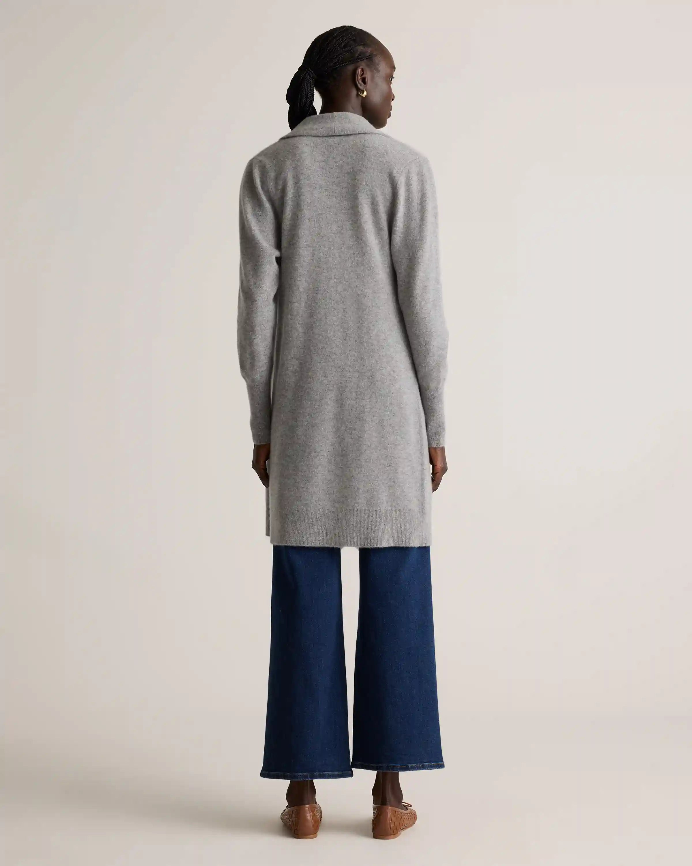 Mongolian Cashmere Duster Cardigan Sweater