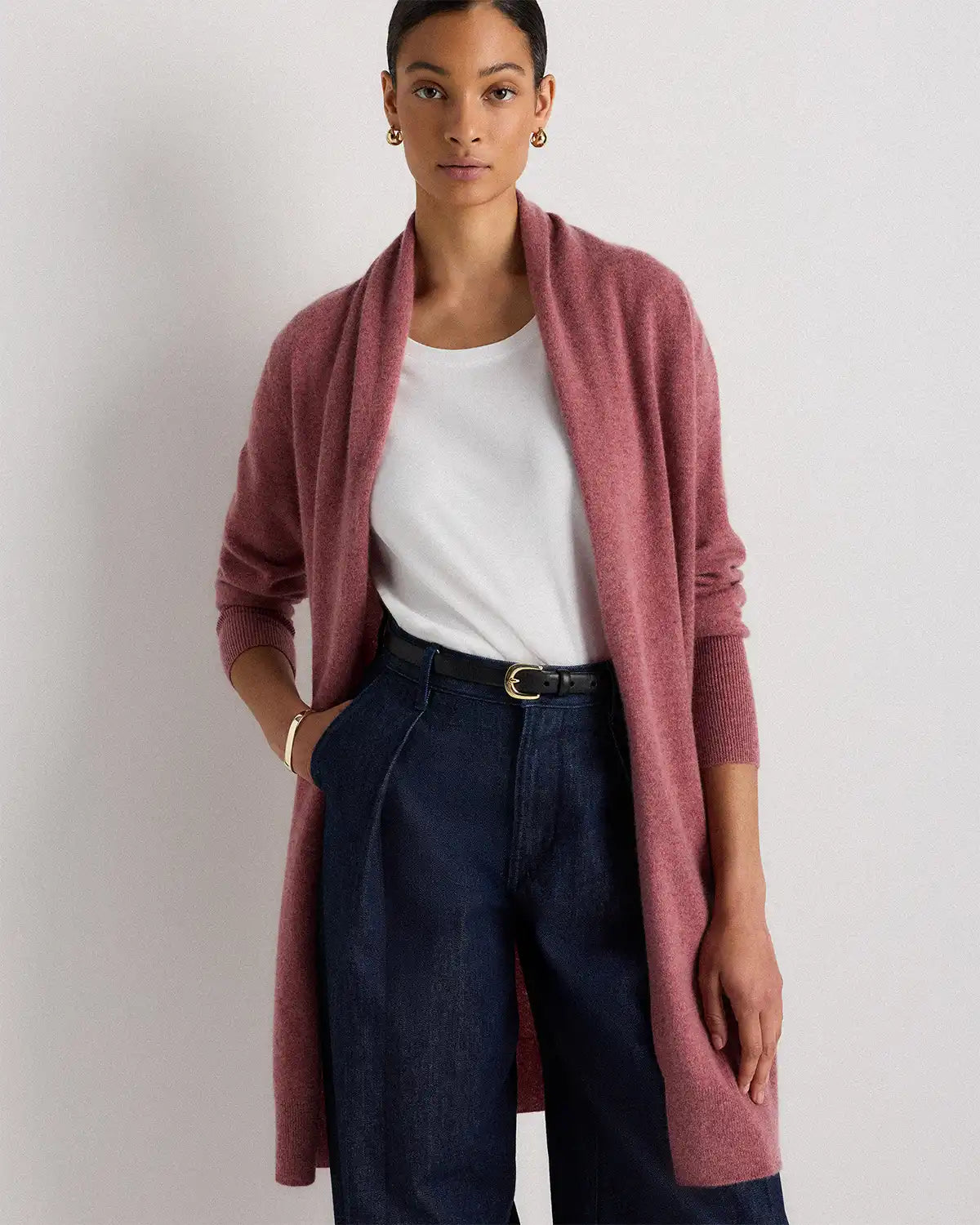 Mongolian Cashmere Duster Cardigan Sweater