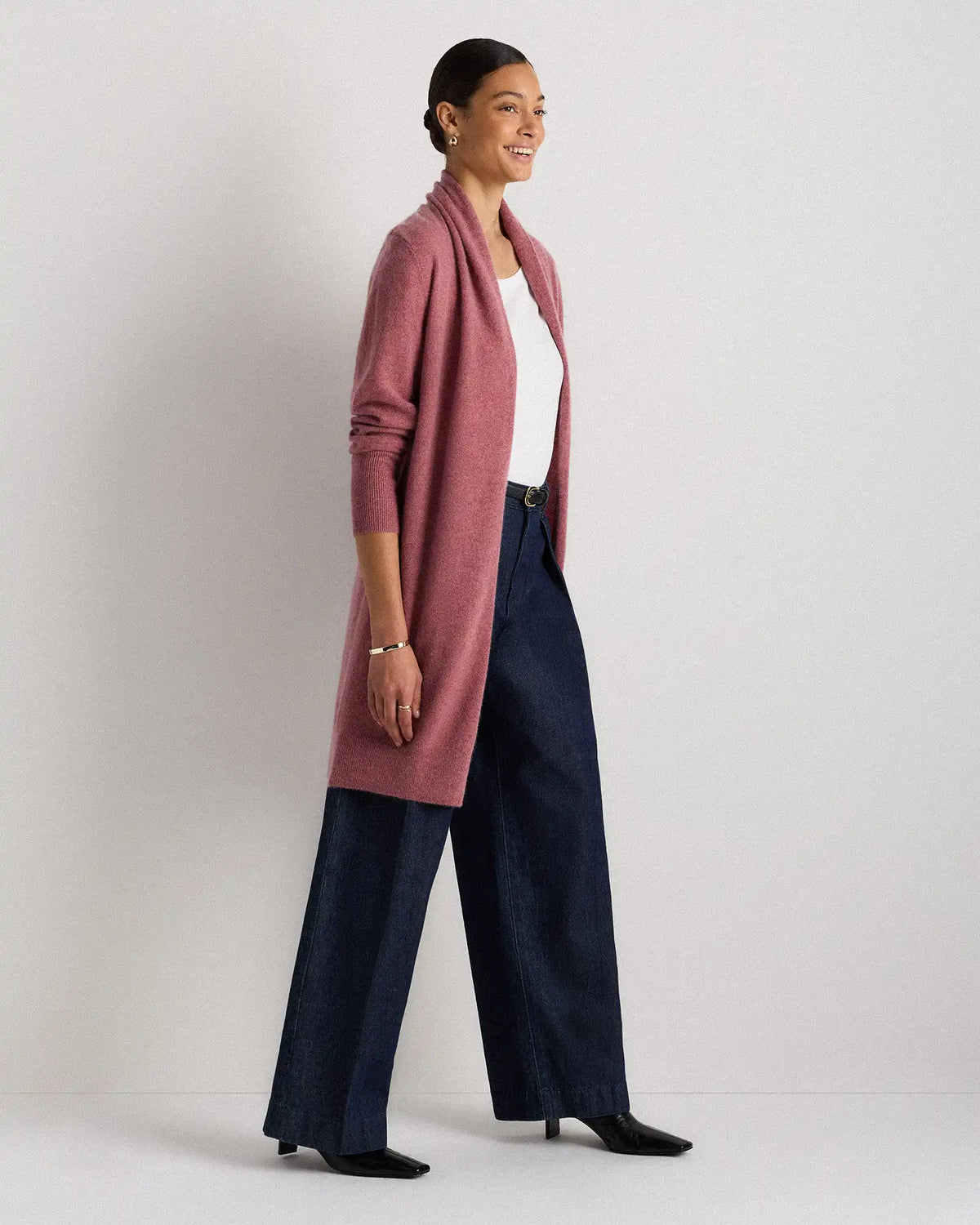 Mongolian Cashmere Duster Cardigan Sweater