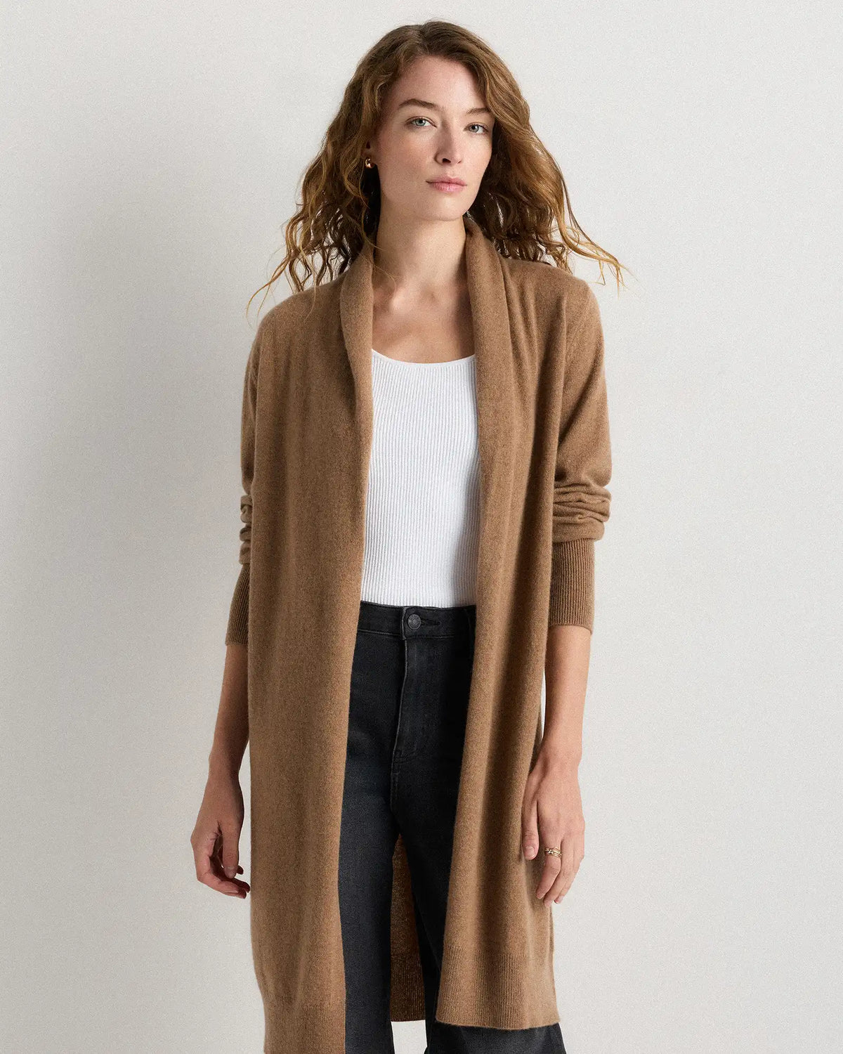 Mongolian Cashmere Duster Cardigan Sweater