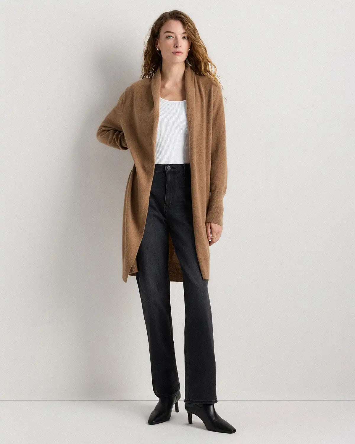 Mongolian Cashmere Duster Cardigan Sweater