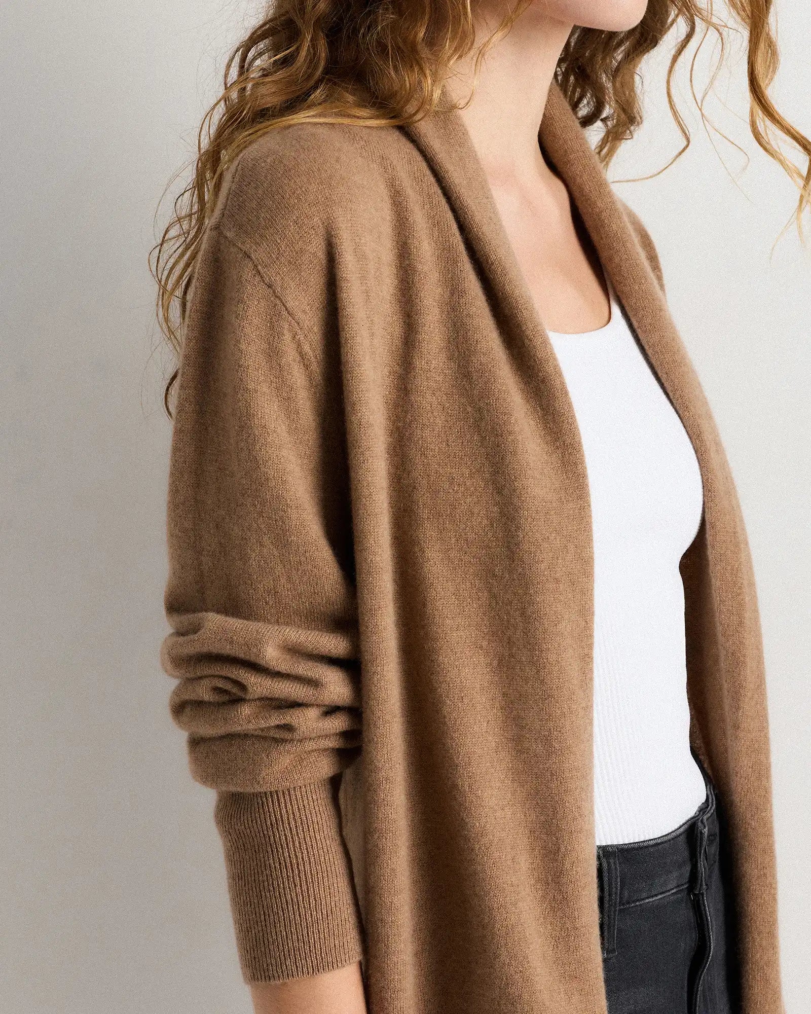 Mongolian Cashmere Duster Cardigan Sweater