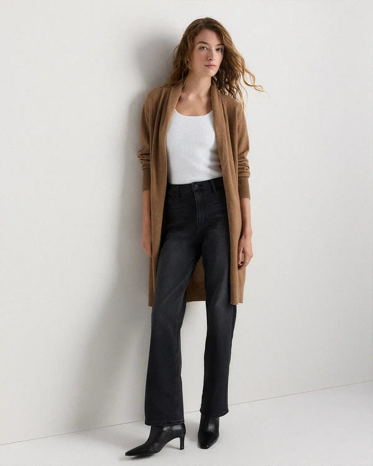Mongolian Cashmere Duster Cardigan Sweater