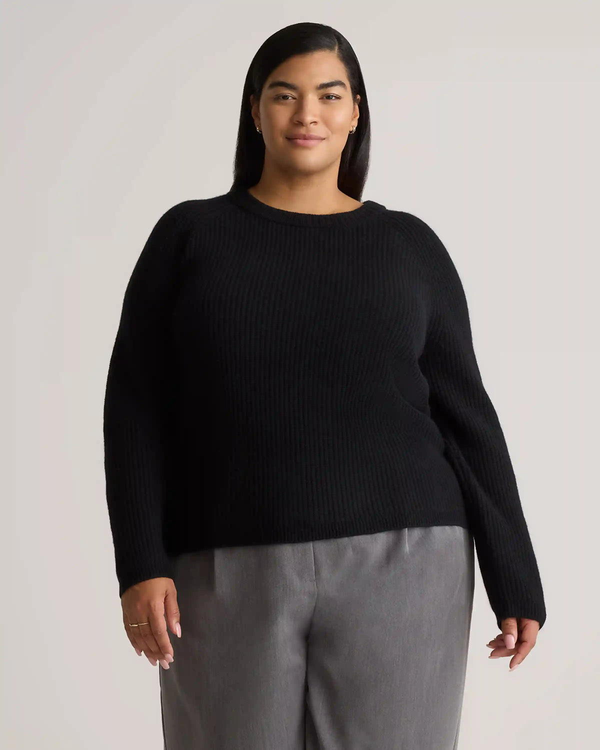 Mongolian Cashmere Fisherman Crewneck Sweater