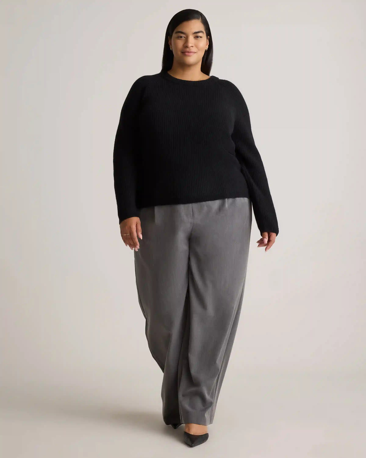 Mongolian Cashmere Fisherman Crewneck Sweater