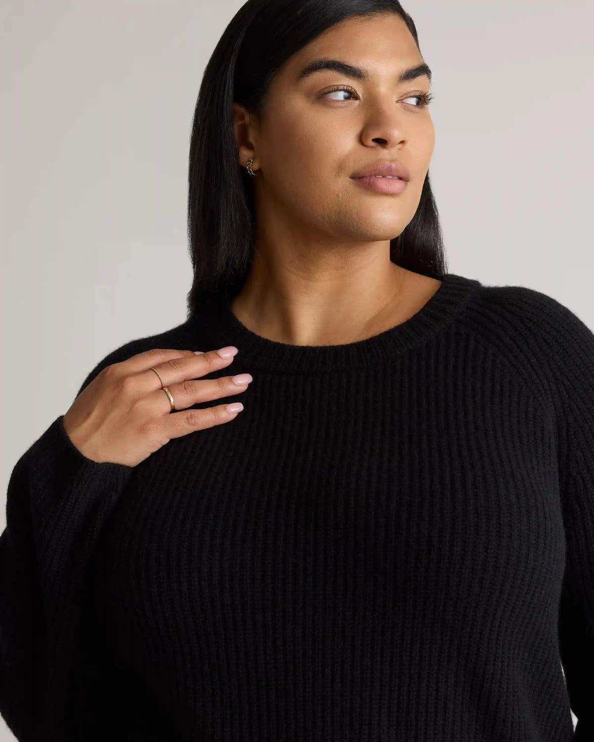 Mongolian Cashmere Fisherman Crewneck Sweater