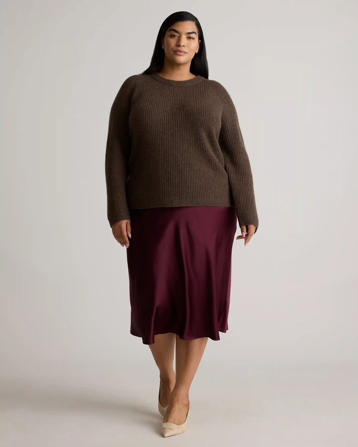 Mongolian Cashmere Fisherman Crewneck Sweater