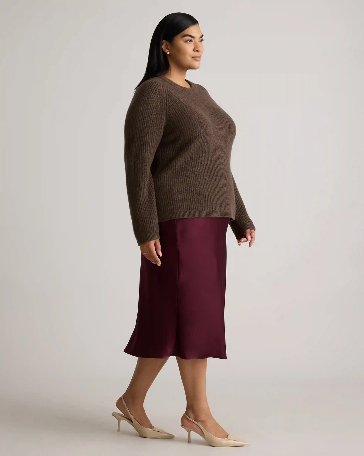 Mongolian Cashmere Fisherman Crewneck Sweater