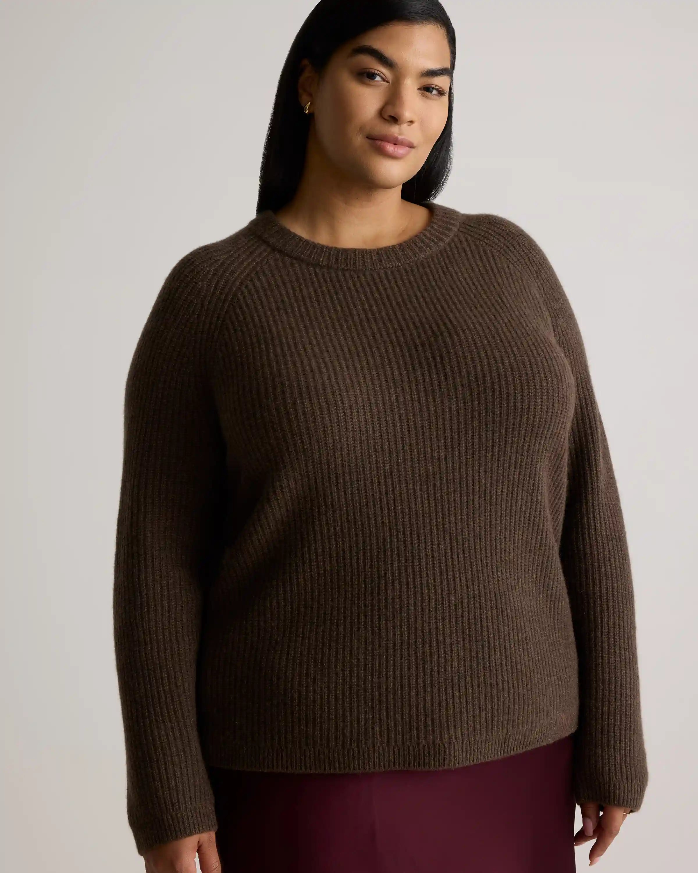 Mongolian Cashmere Fisherman Crewneck Sweater