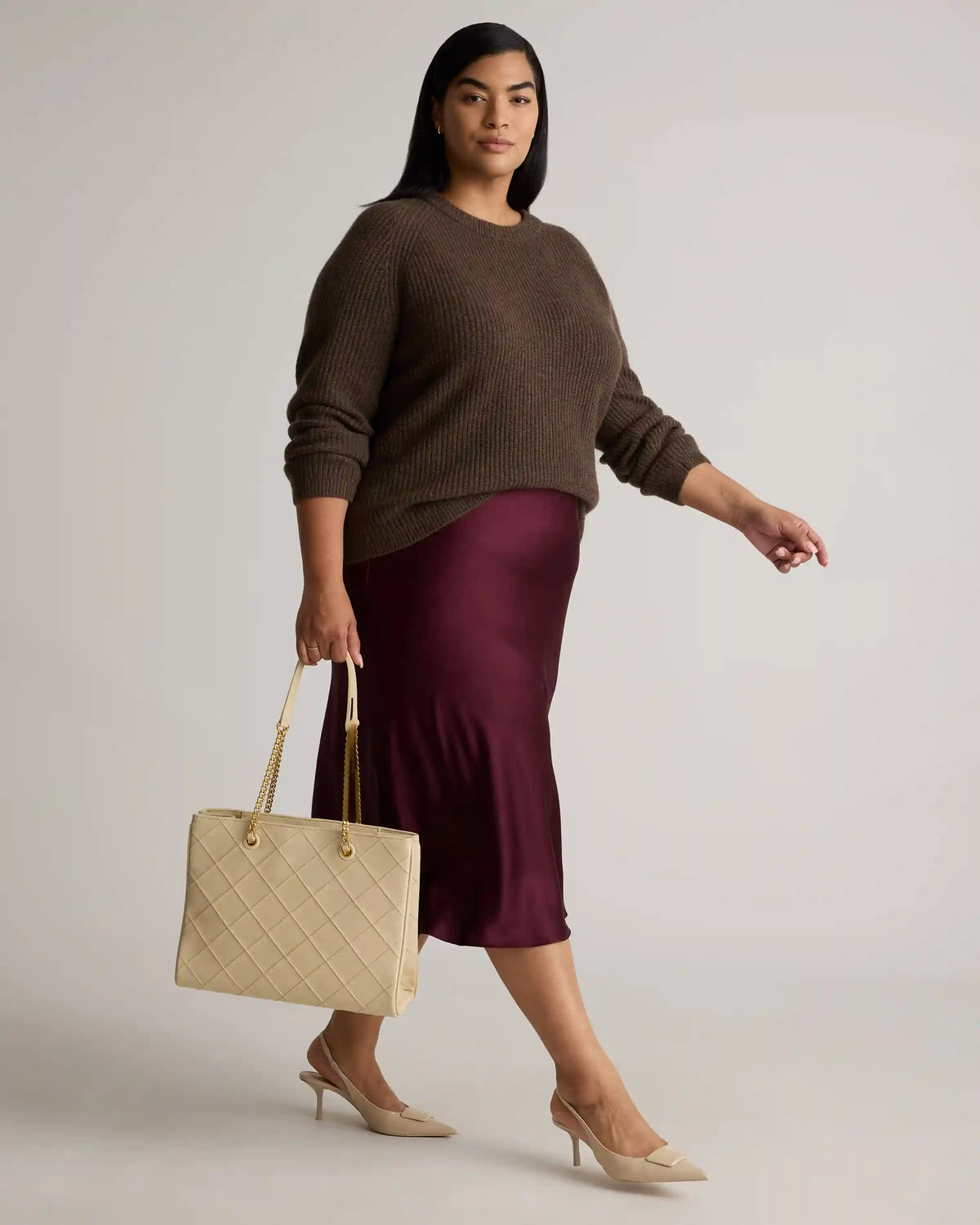 Mongolian Cashmere Fisherman Crewneck Sweater