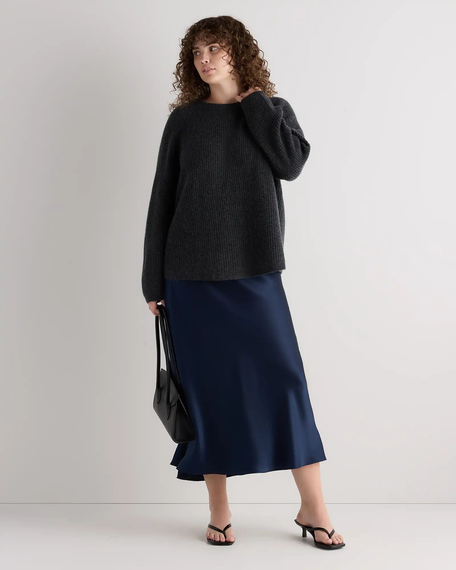 Mongolian Cashmere Fisherman Crewneck Sweater