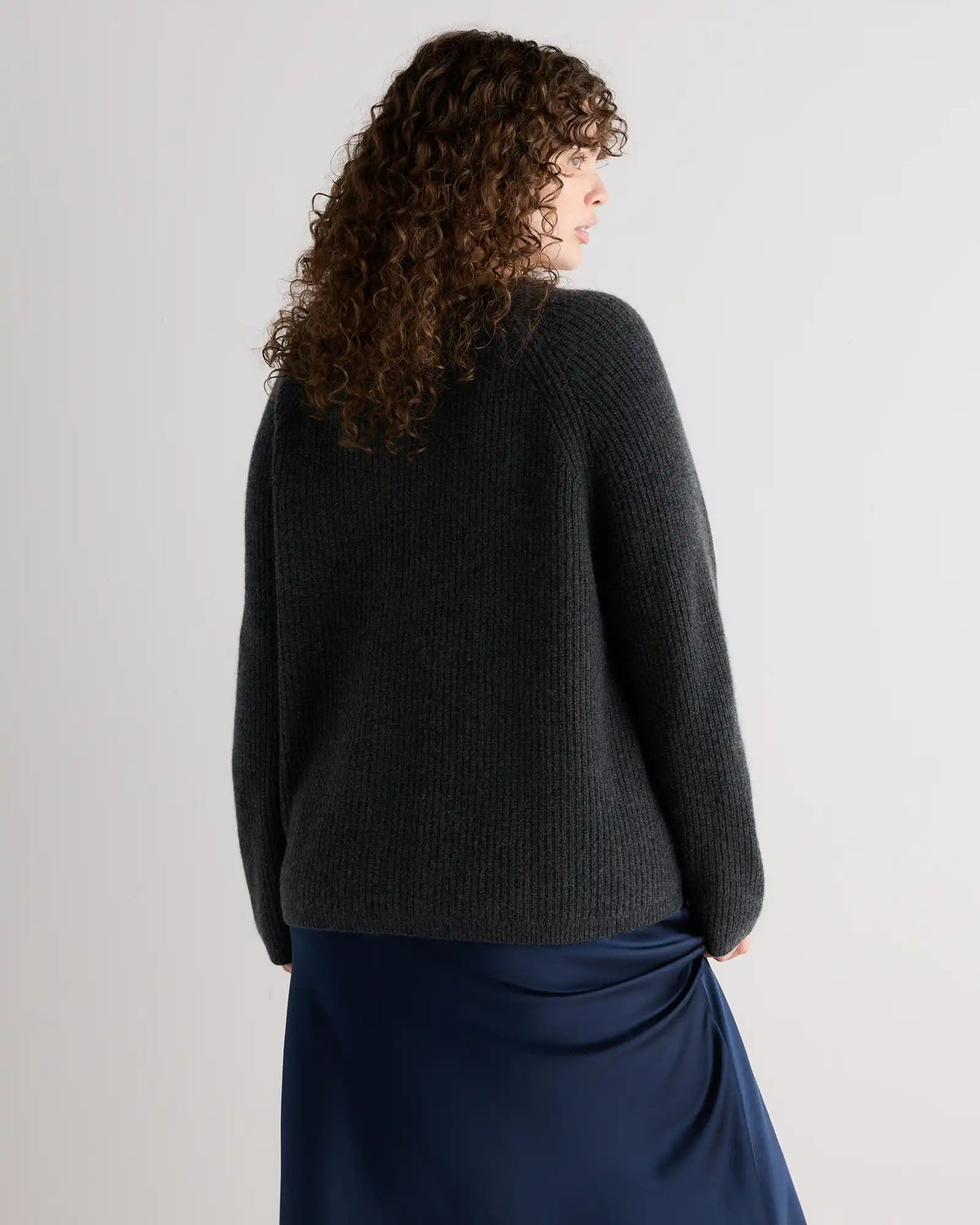 Mongolian Cashmere Fisherman Crewneck Sweater