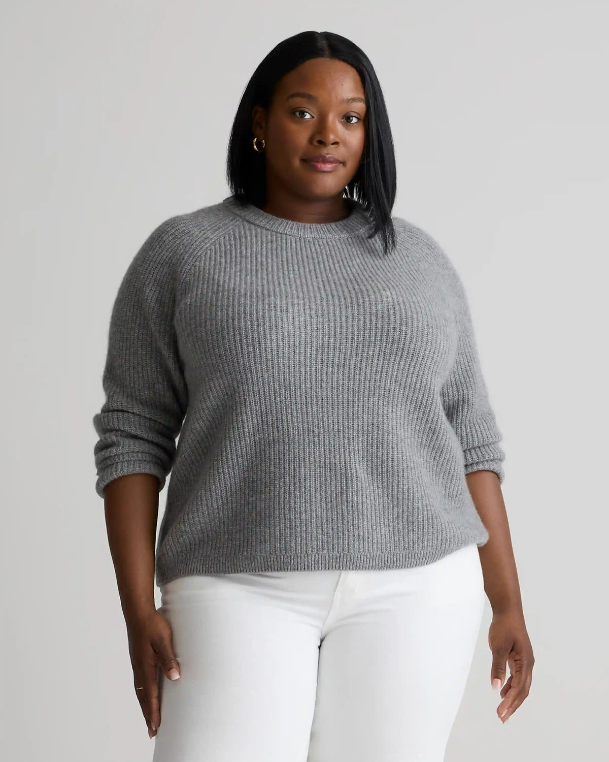 Mongolian Cashmere Fisherman Crewneck Sweater