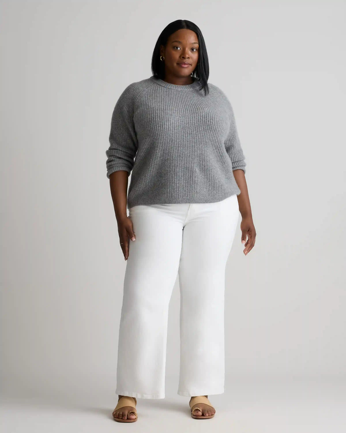 Mongolian Cashmere Fisherman Crewneck Sweater