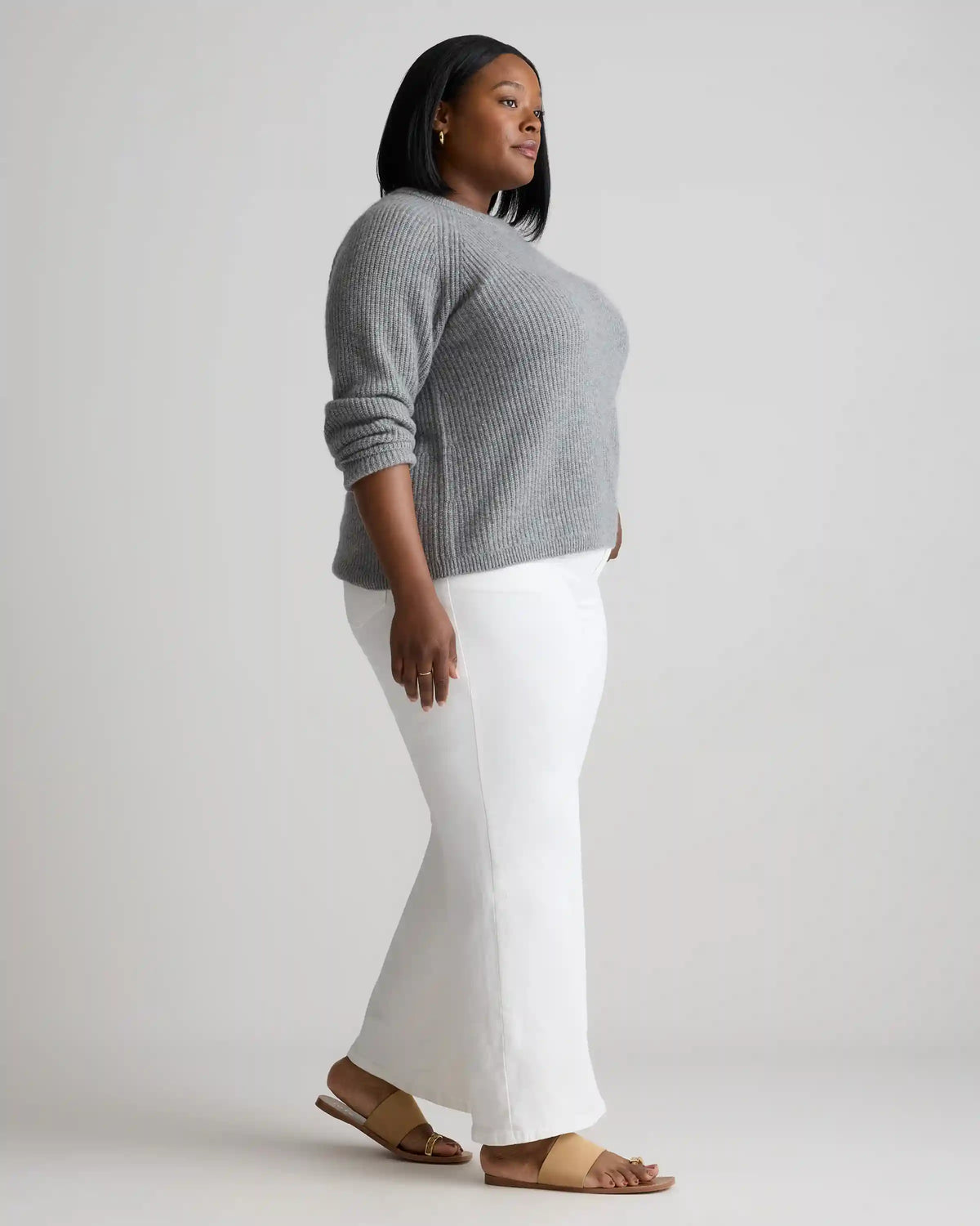 Mongolian Cashmere Fisherman Crewneck Sweater