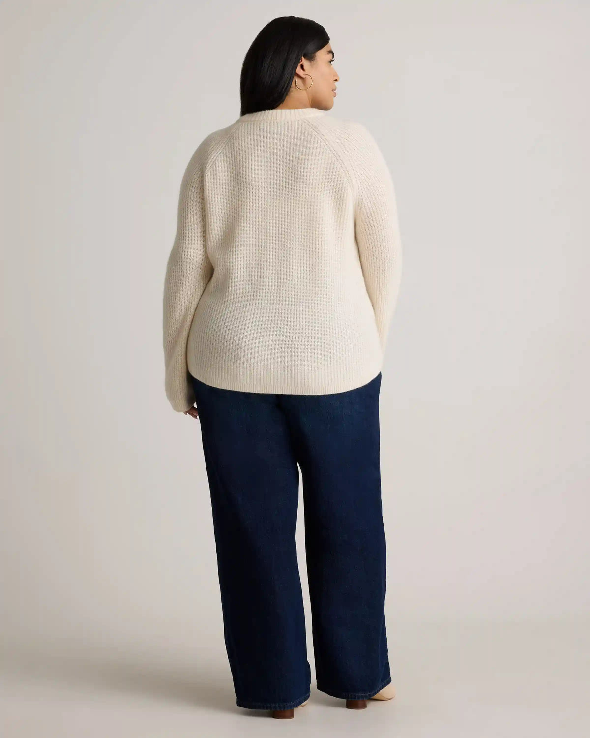 Mongolian Cashmere Fisherman Crewneck Sweater
