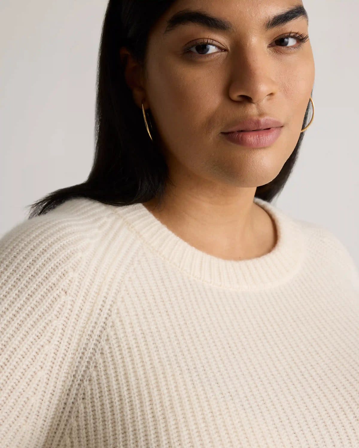 Mongolian Cashmere Fisherman Crewneck Sweater