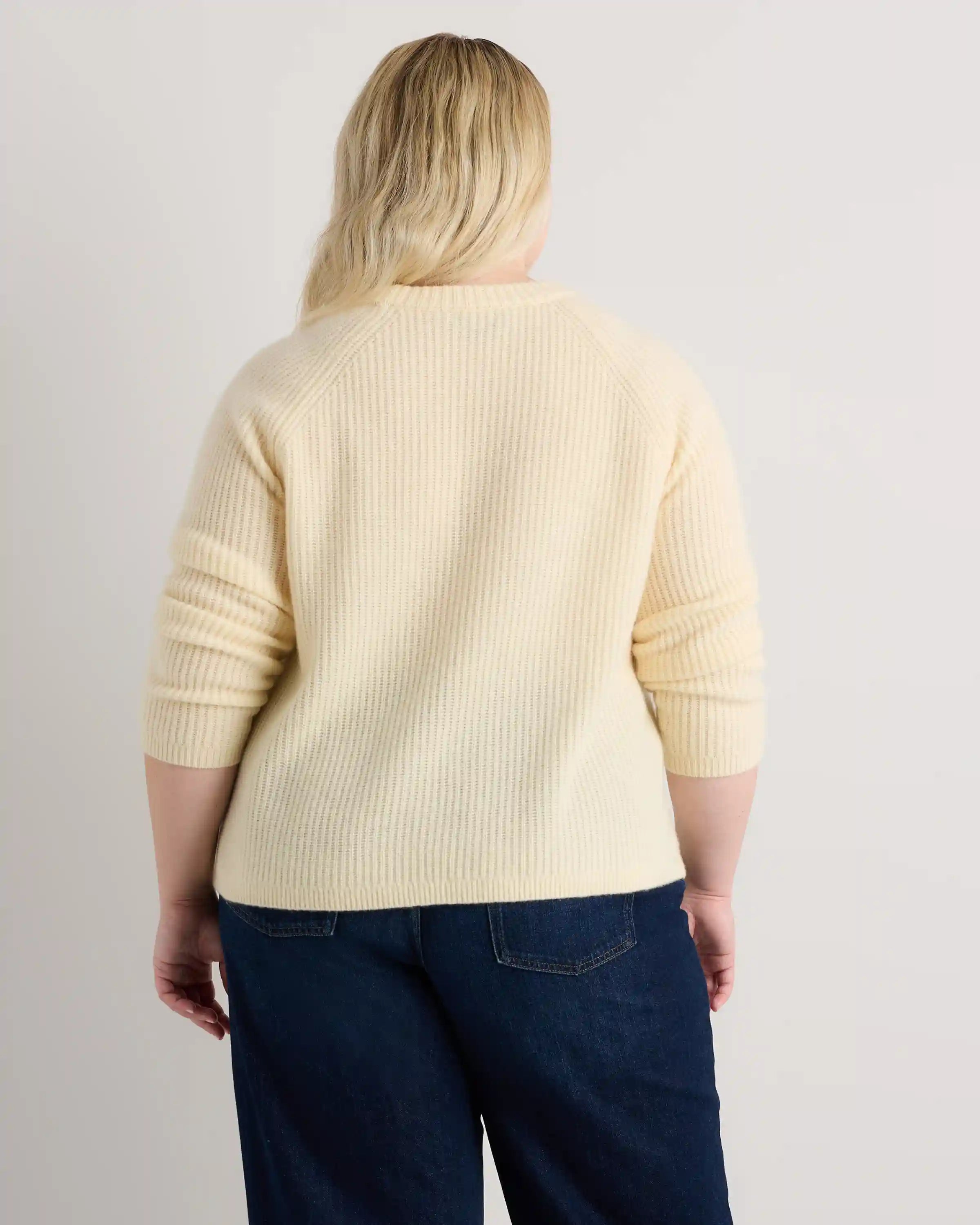 Mongolian Cashmere Fisherman Crewneck Sweater