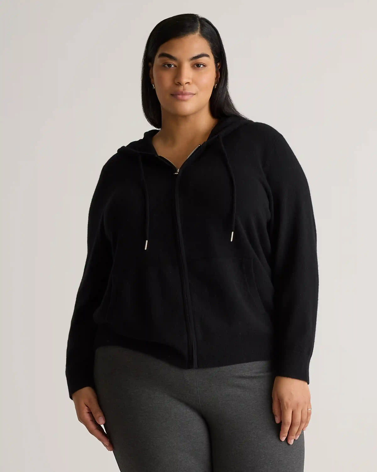 Mongolian Cashmere Full-Zip Hoodie