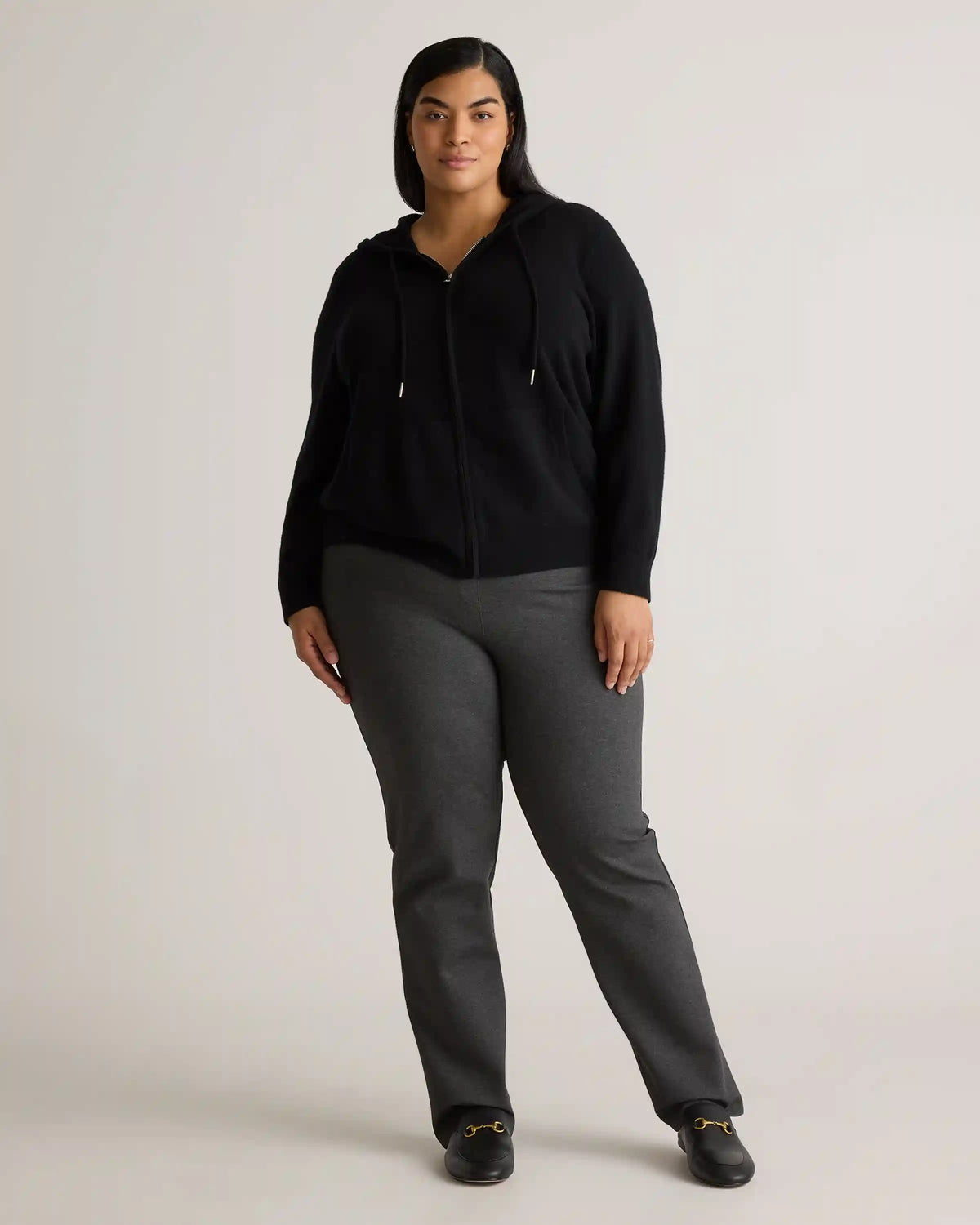 Mongolian Cashmere Full-Zip Hoodie
