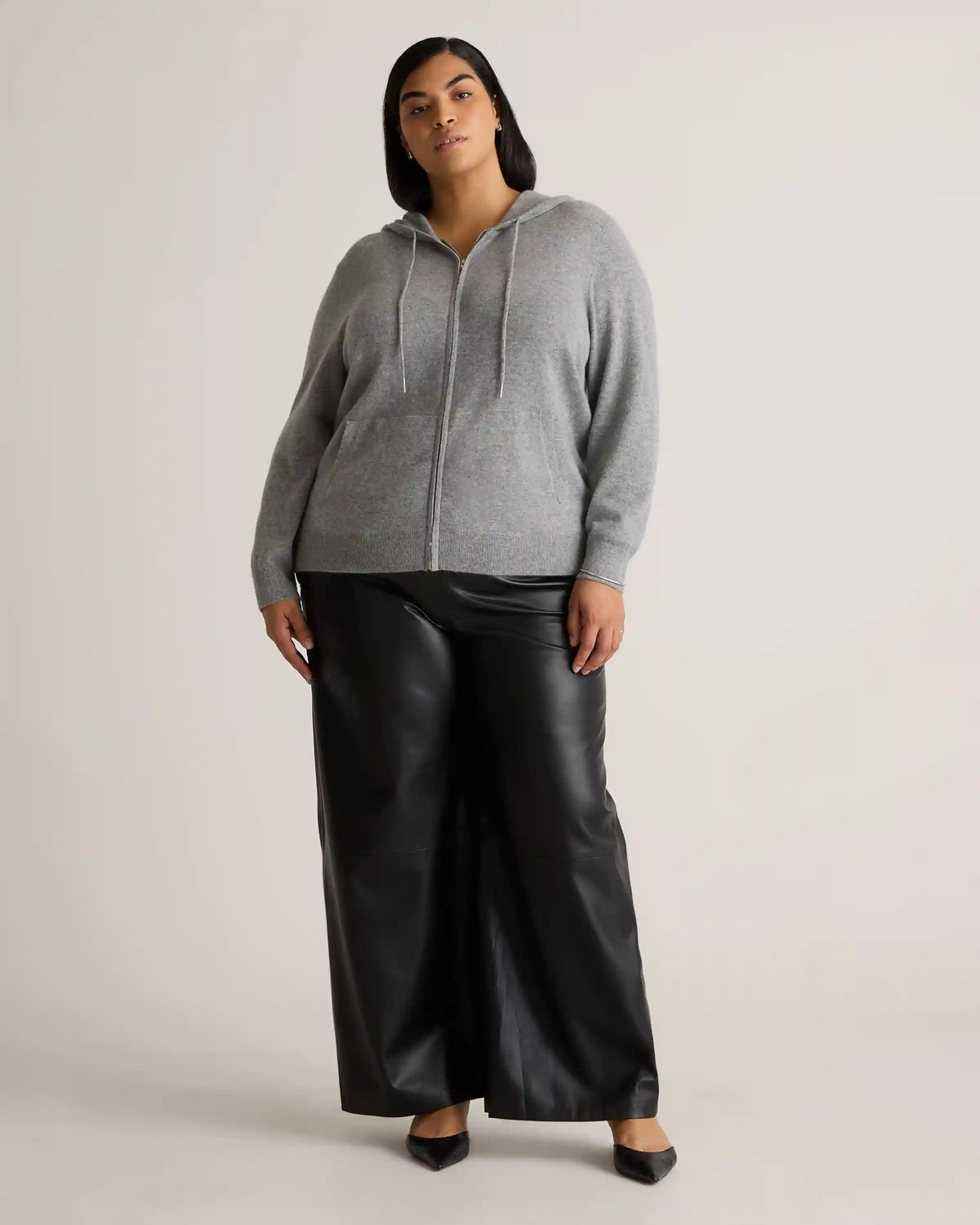 Mongolian Cashmere Full-Zip Hoodie