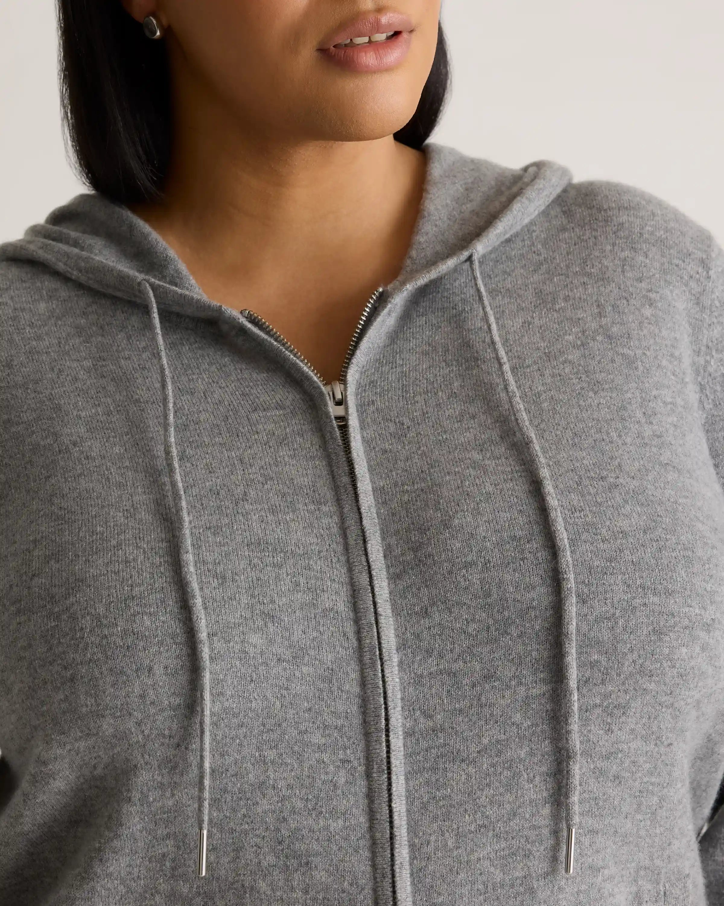 Mongolian Cashmere Full-Zip Hoodie