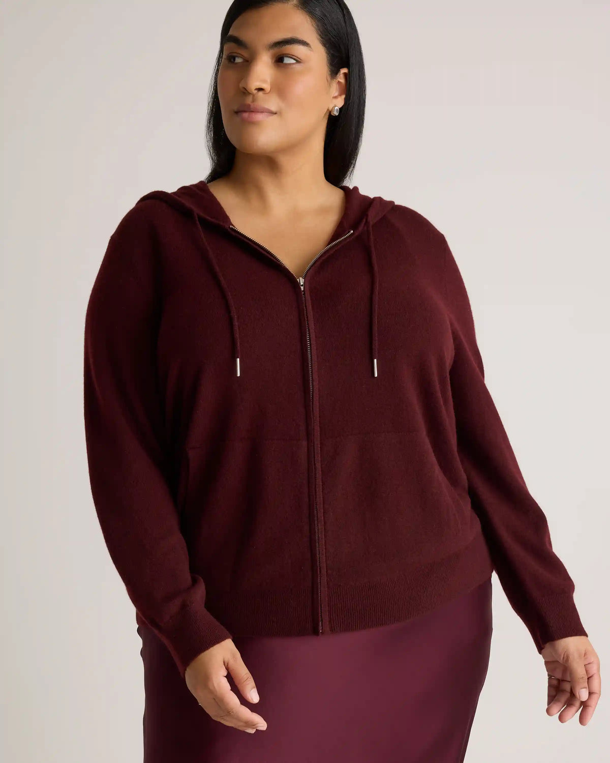 Mongolian Cashmere Full-Zip Hoodie
