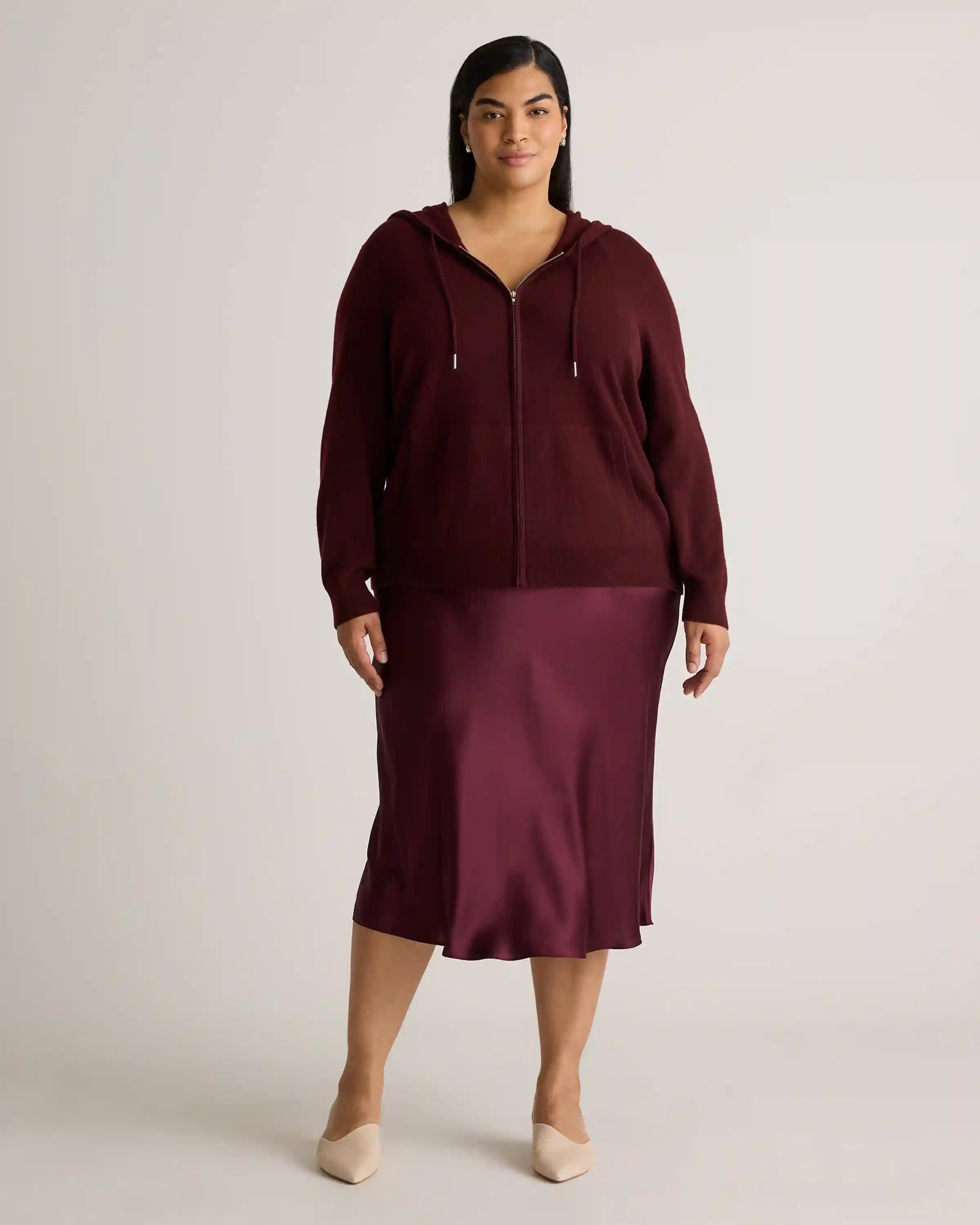 Mongolian Cashmere Full-Zip Hoodie