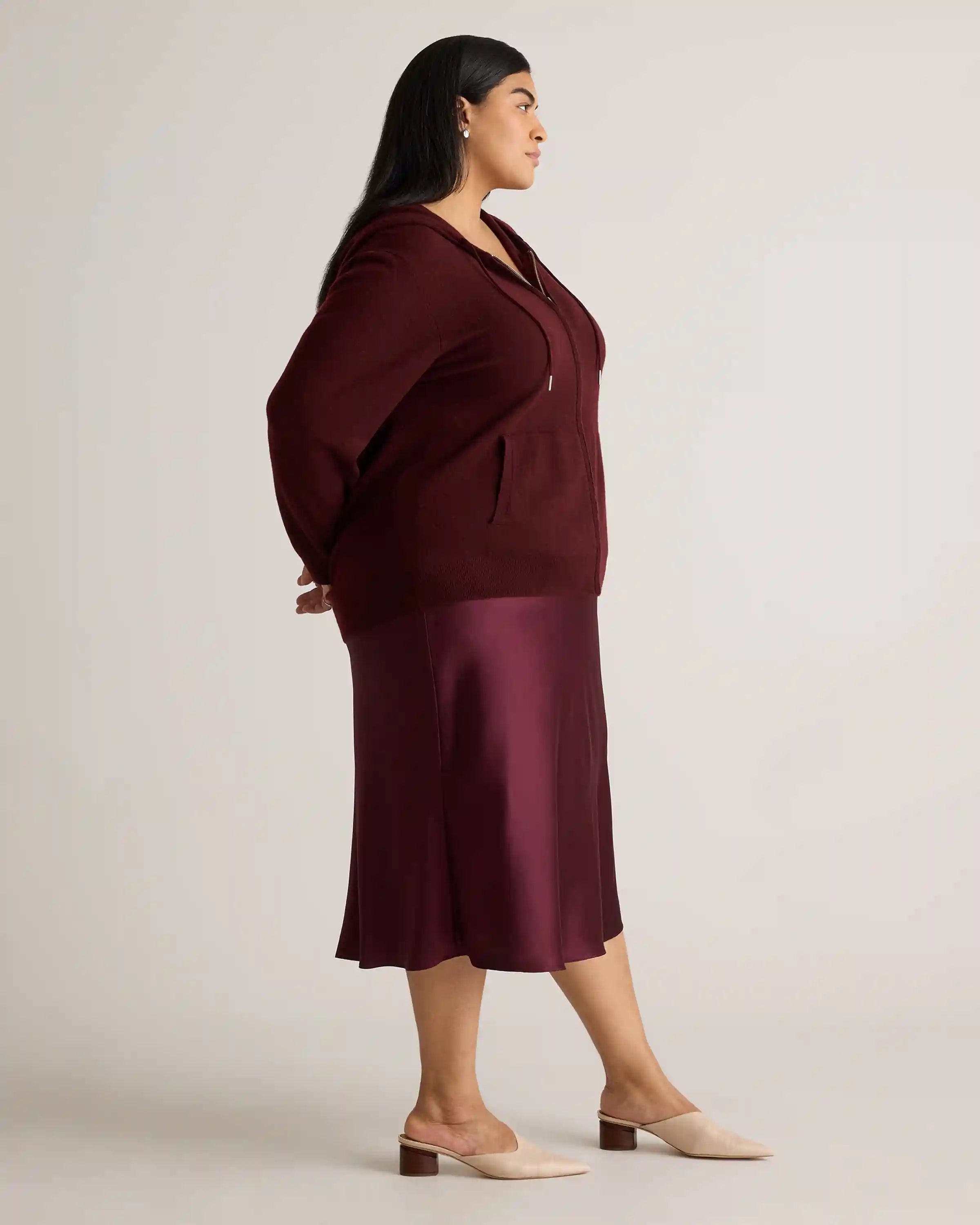 Mongolian Cashmere Full-Zip Hoodie