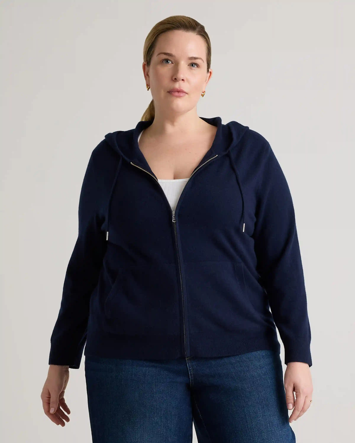 Mongolian Cashmere Full-Zip Hoodie