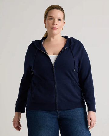 Mongolian Cashmere Full-Zip Hoodie