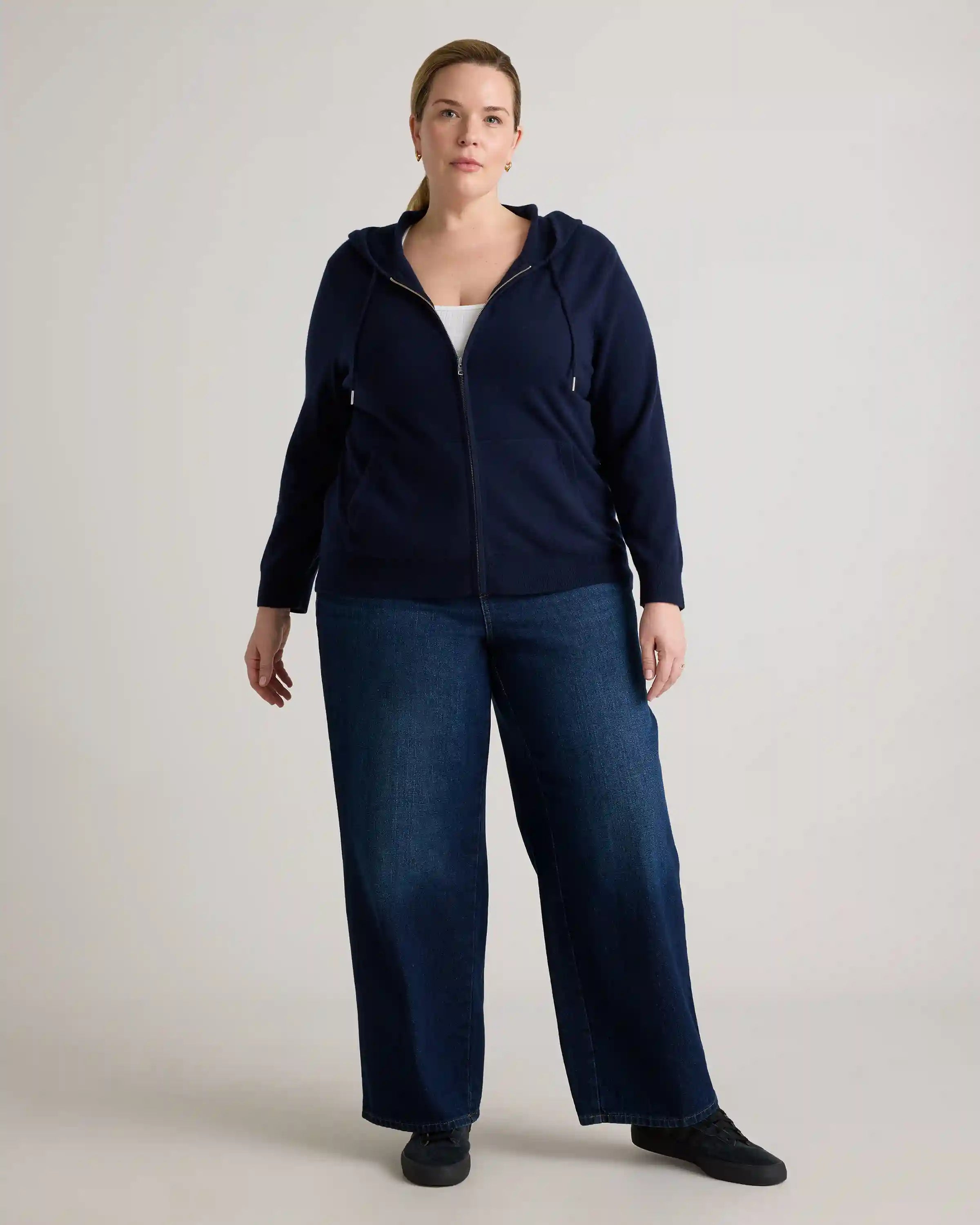 Mongolian Cashmere Full-Zip Hoodie