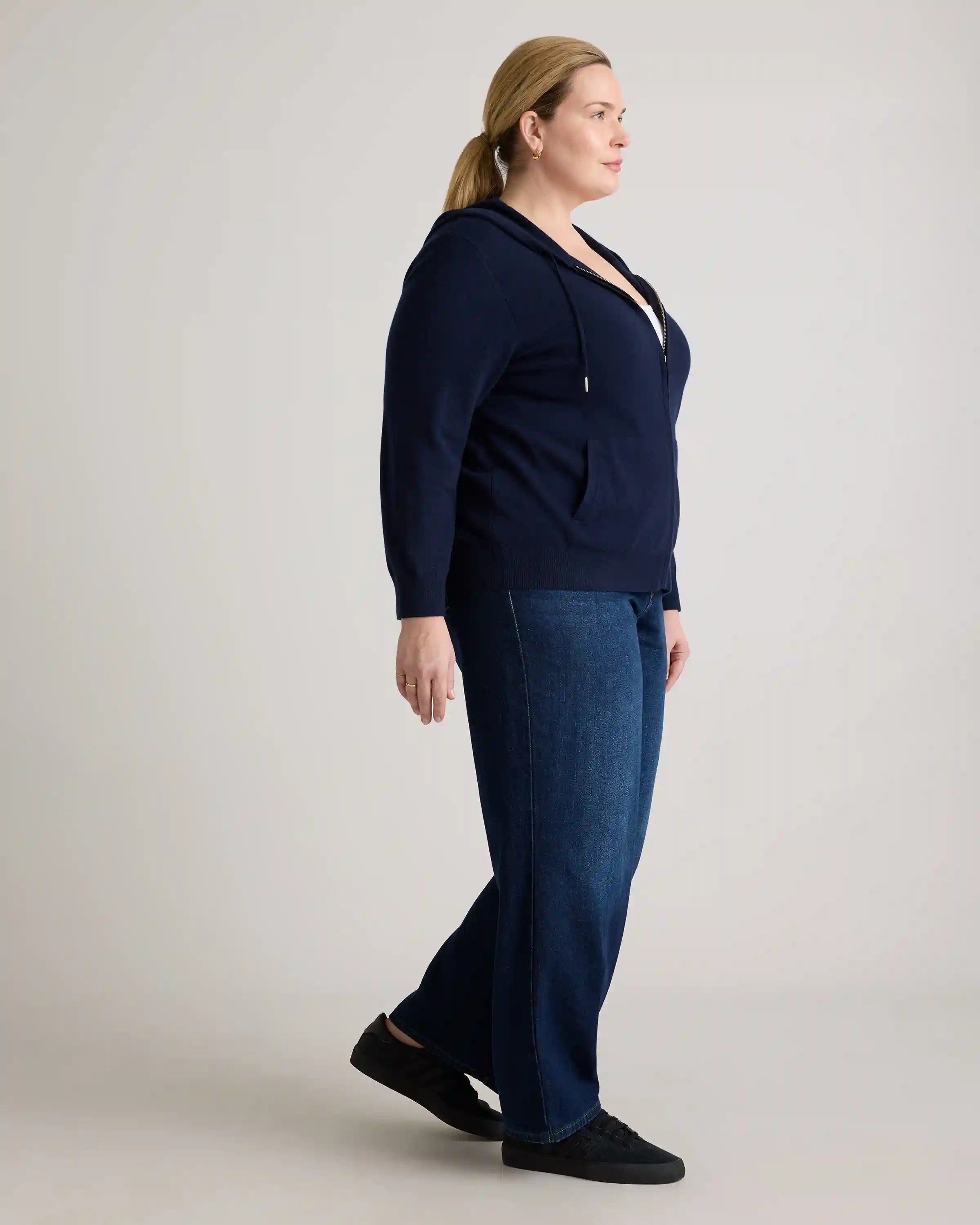Mongolian Cashmere Full-Zip Hoodie