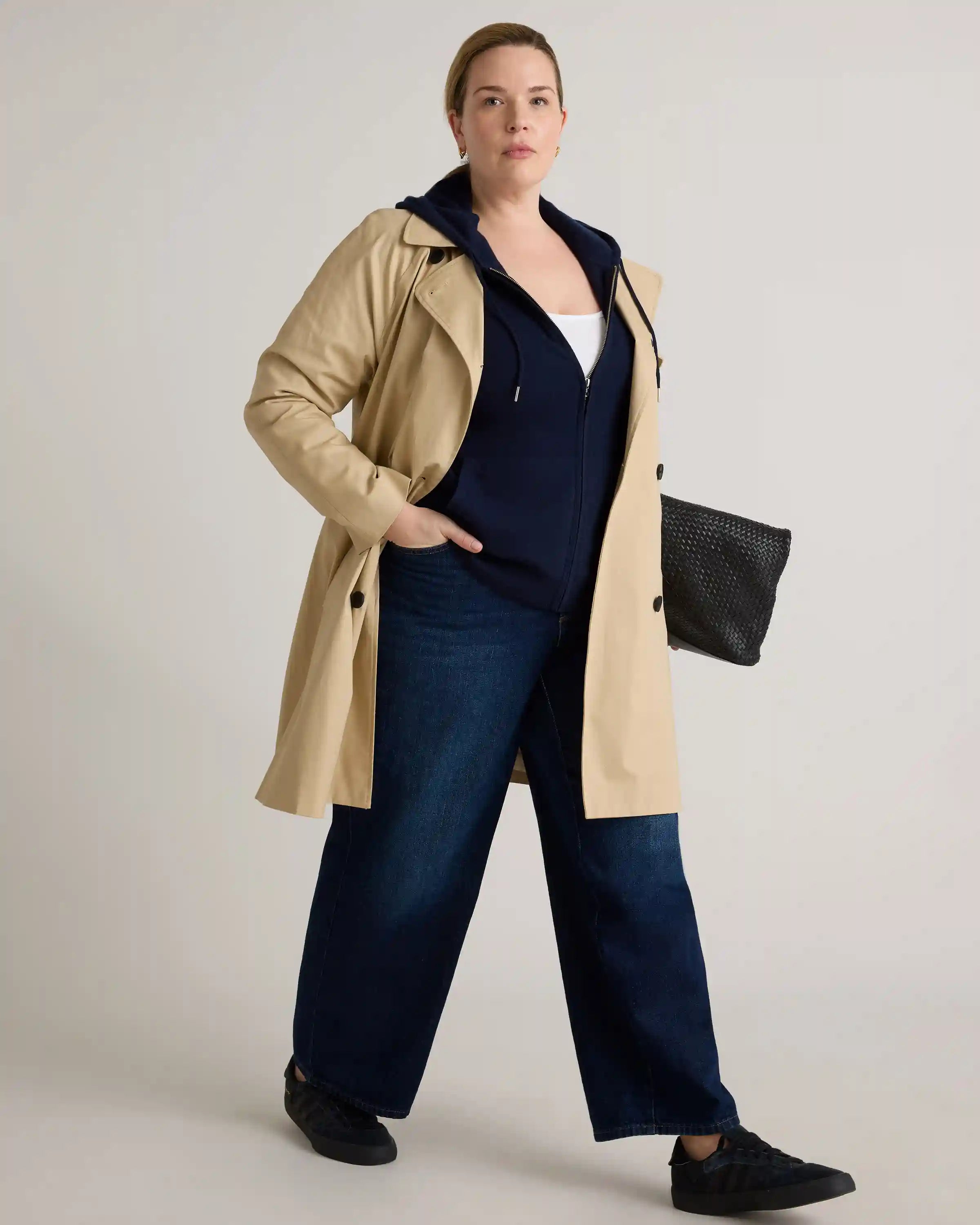 Mongolian Cashmere Full-Zip Hoodie