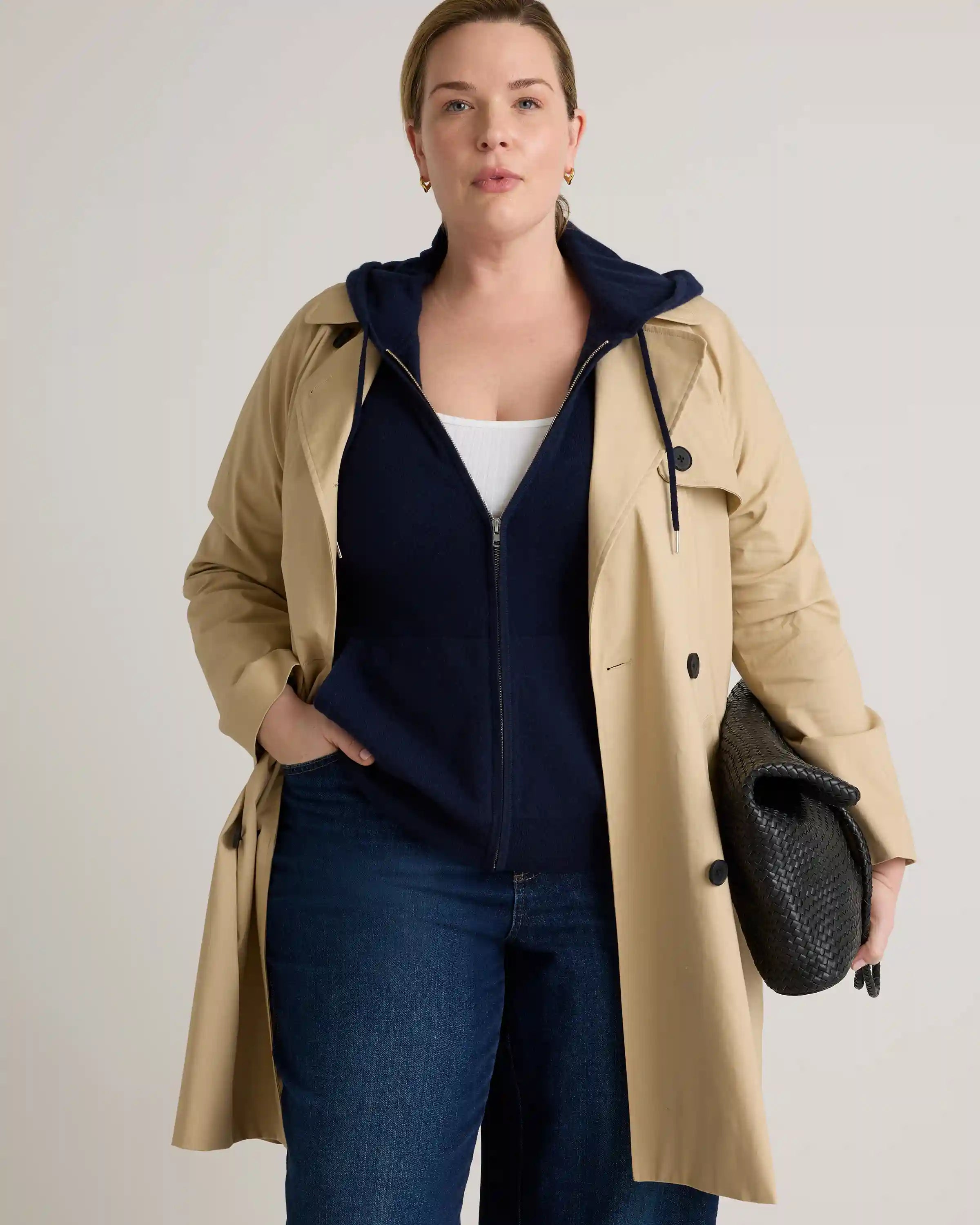 Mongolian Cashmere Full-Zip Hoodie
