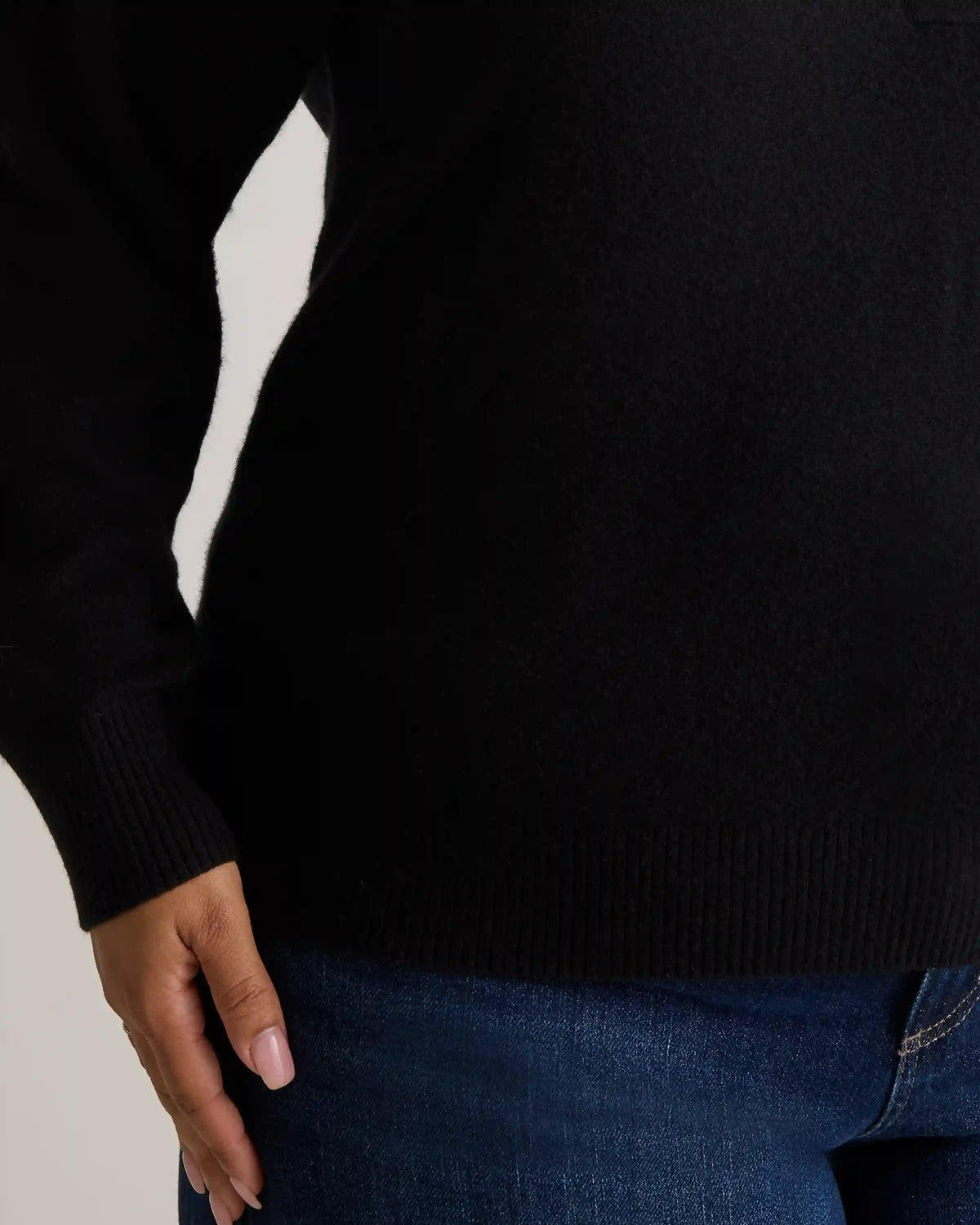 Mongolian Cashmere Polo Sweater