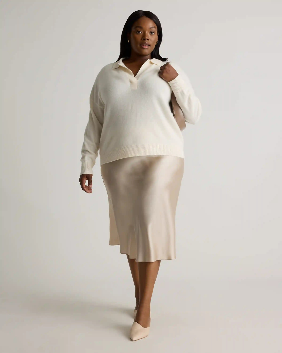 Mongolian Cashmere Polo Sweater