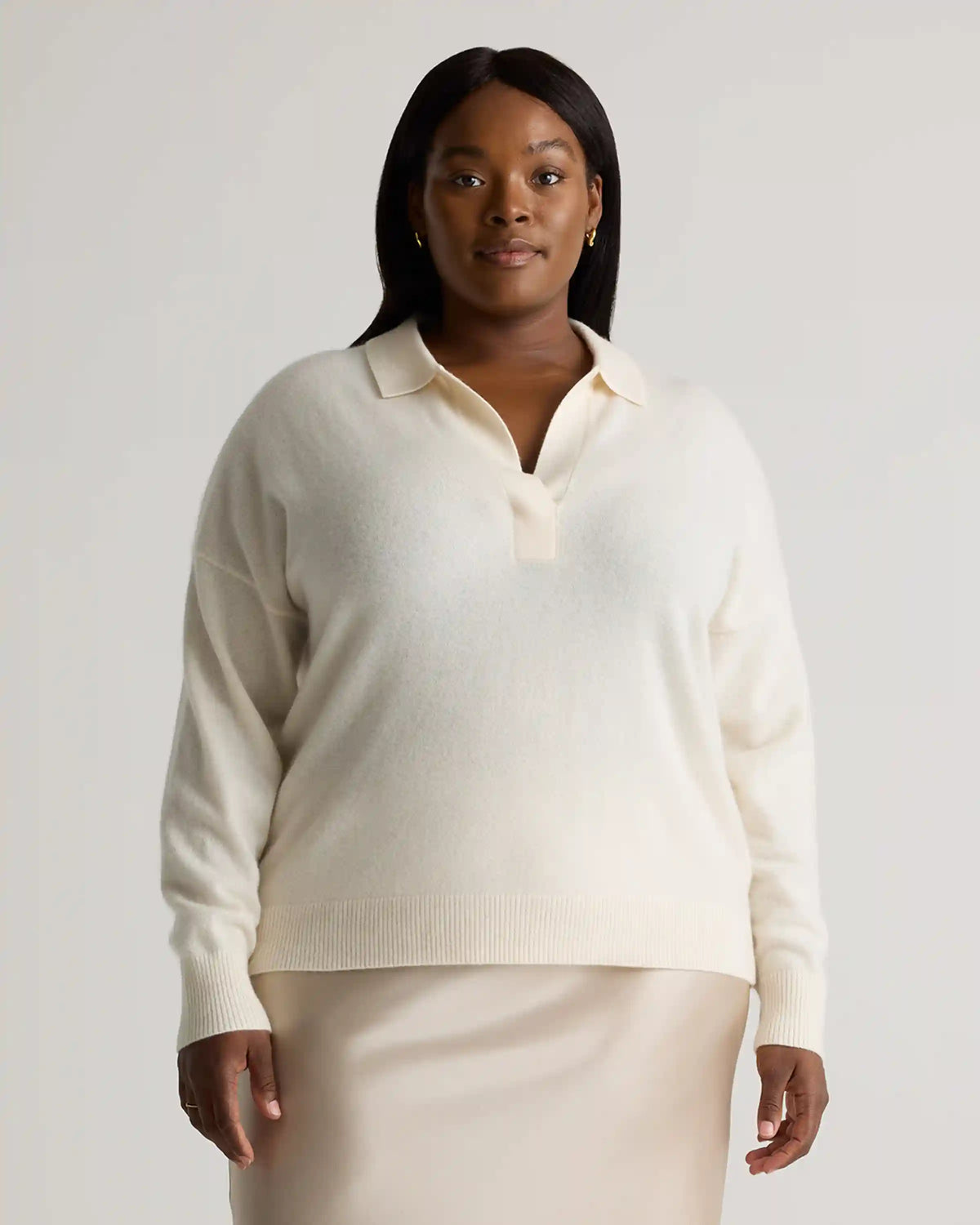 Mongolian Cashmere Polo Sweater