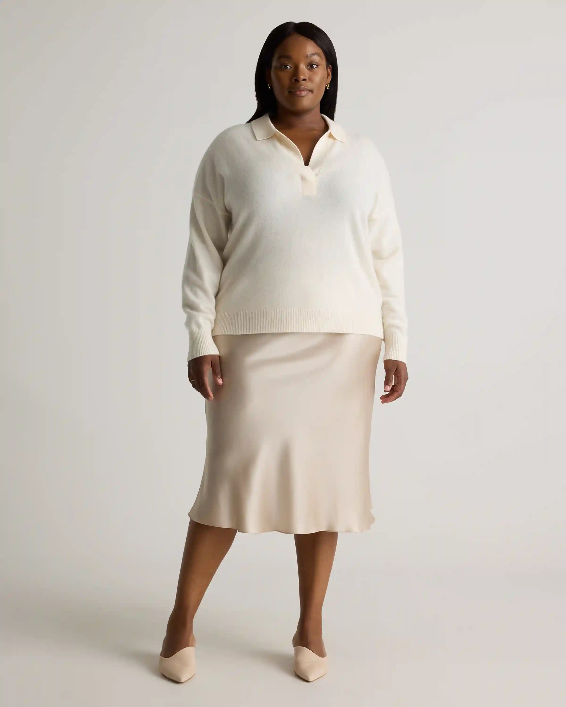 Mongolian Cashmere Polo Sweater