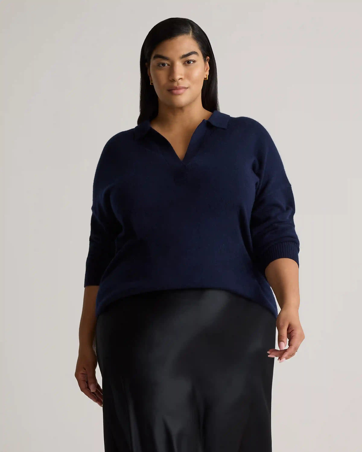 Mongolian Cashmere Polo Sweater